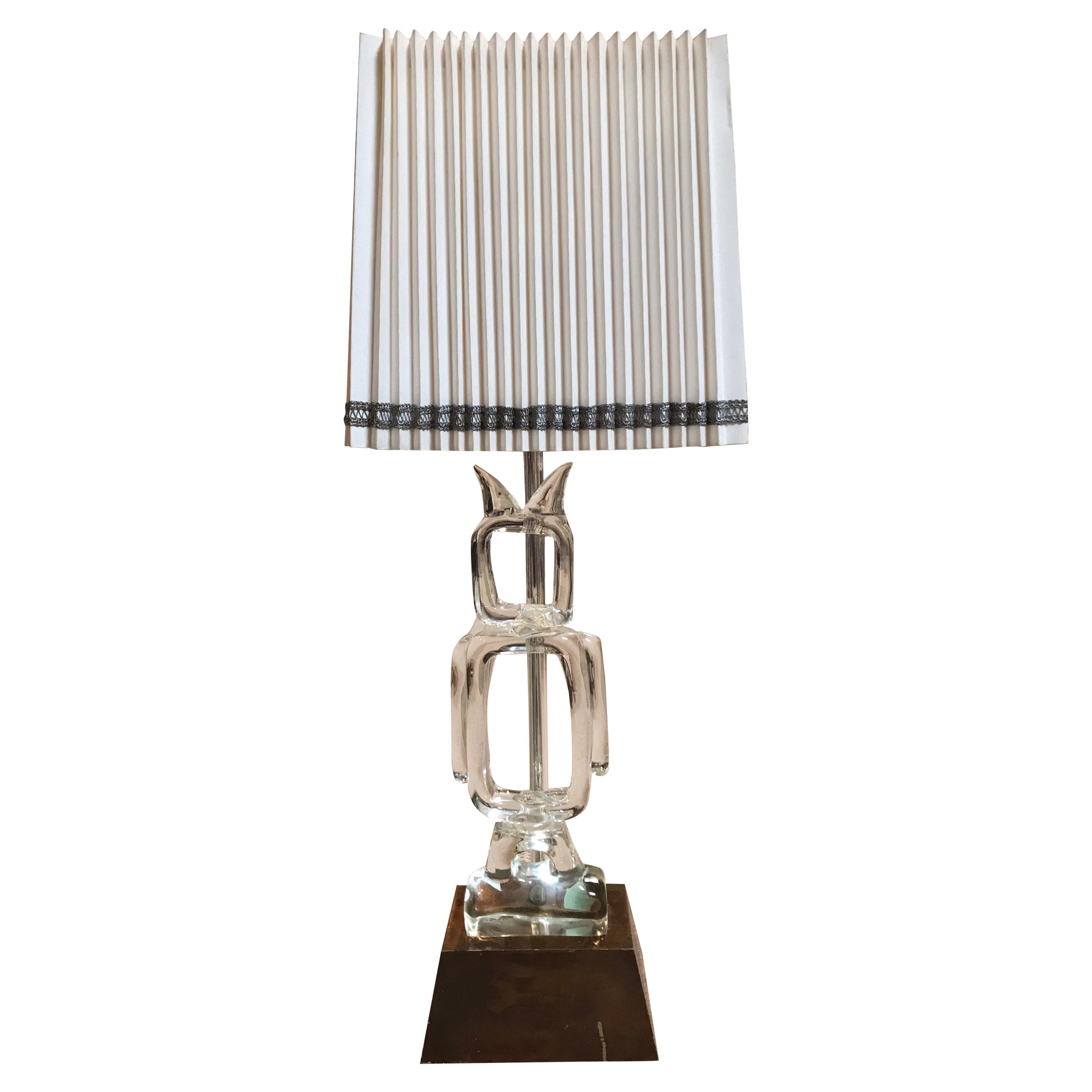 Vintage Seguso Murano Crystal Lamp