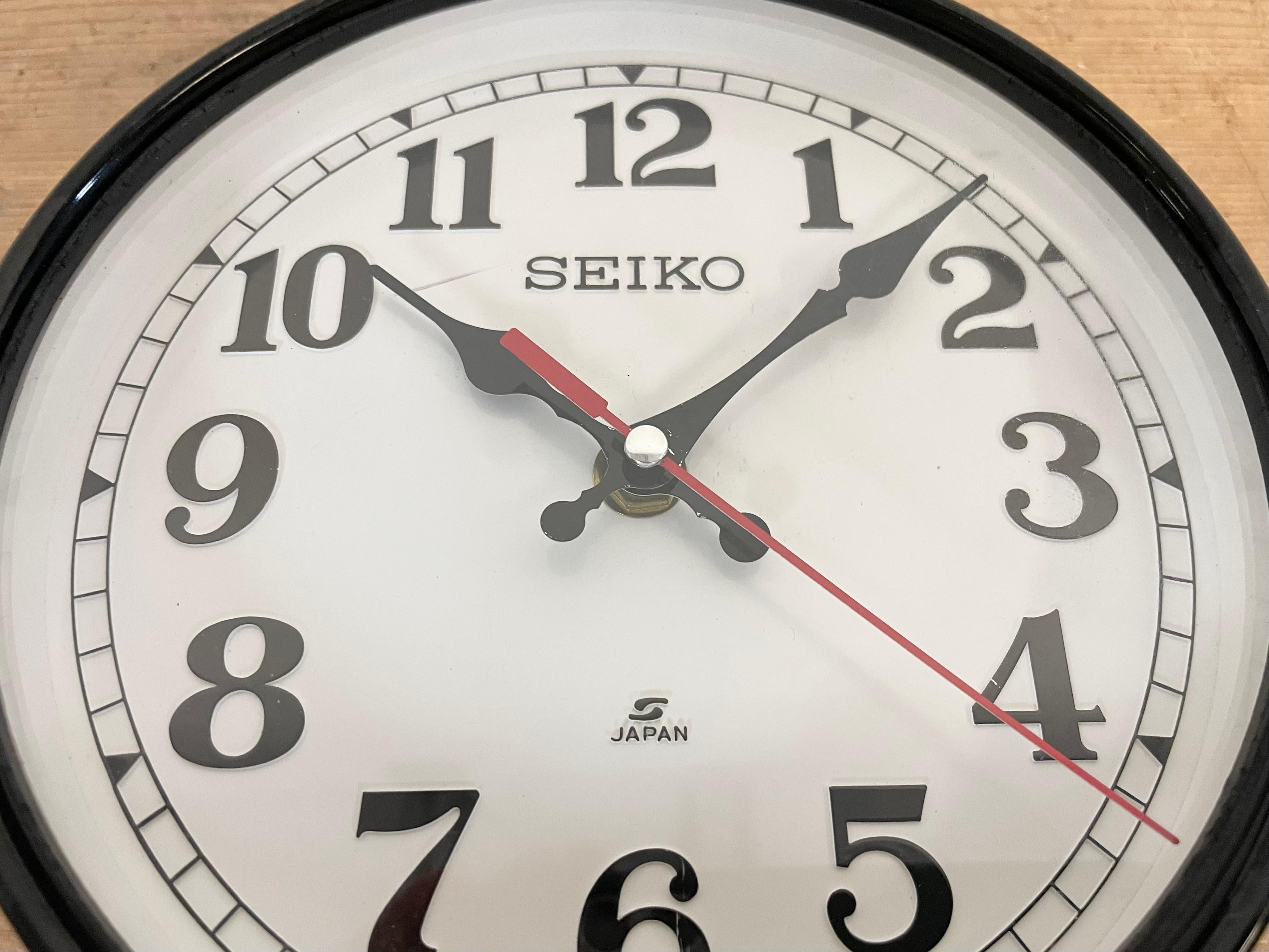 Vintage Seiko Navy Wall Clock, 1970s 4