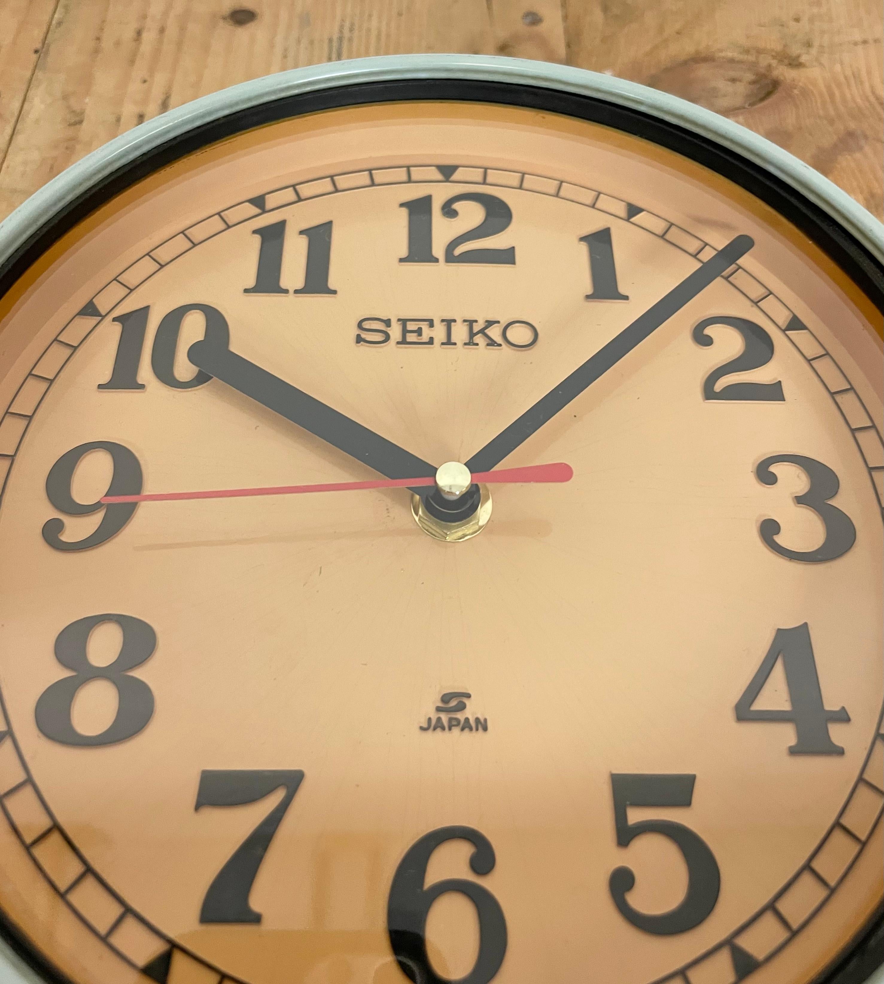 Vintage Seiko Navy Wall Clock, 1970s 5