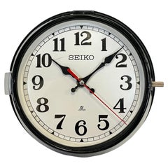 Retro Seiko Navy Wall Clock, 1970s