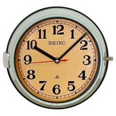 Vintage Seiko Navy Wall Clock, 1970s