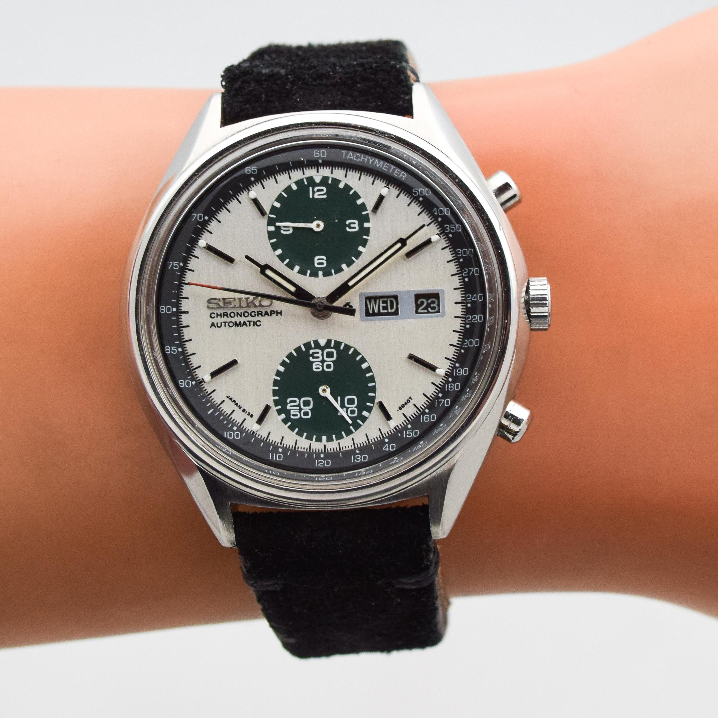 Vintage Seiko Panda Day-Date Chronograph Reference 6138-8020 Watch, 1977 1