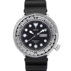 Vintage Seiko Professional 300m Steel Black Dial Quartz Men Watch 7C46-7011