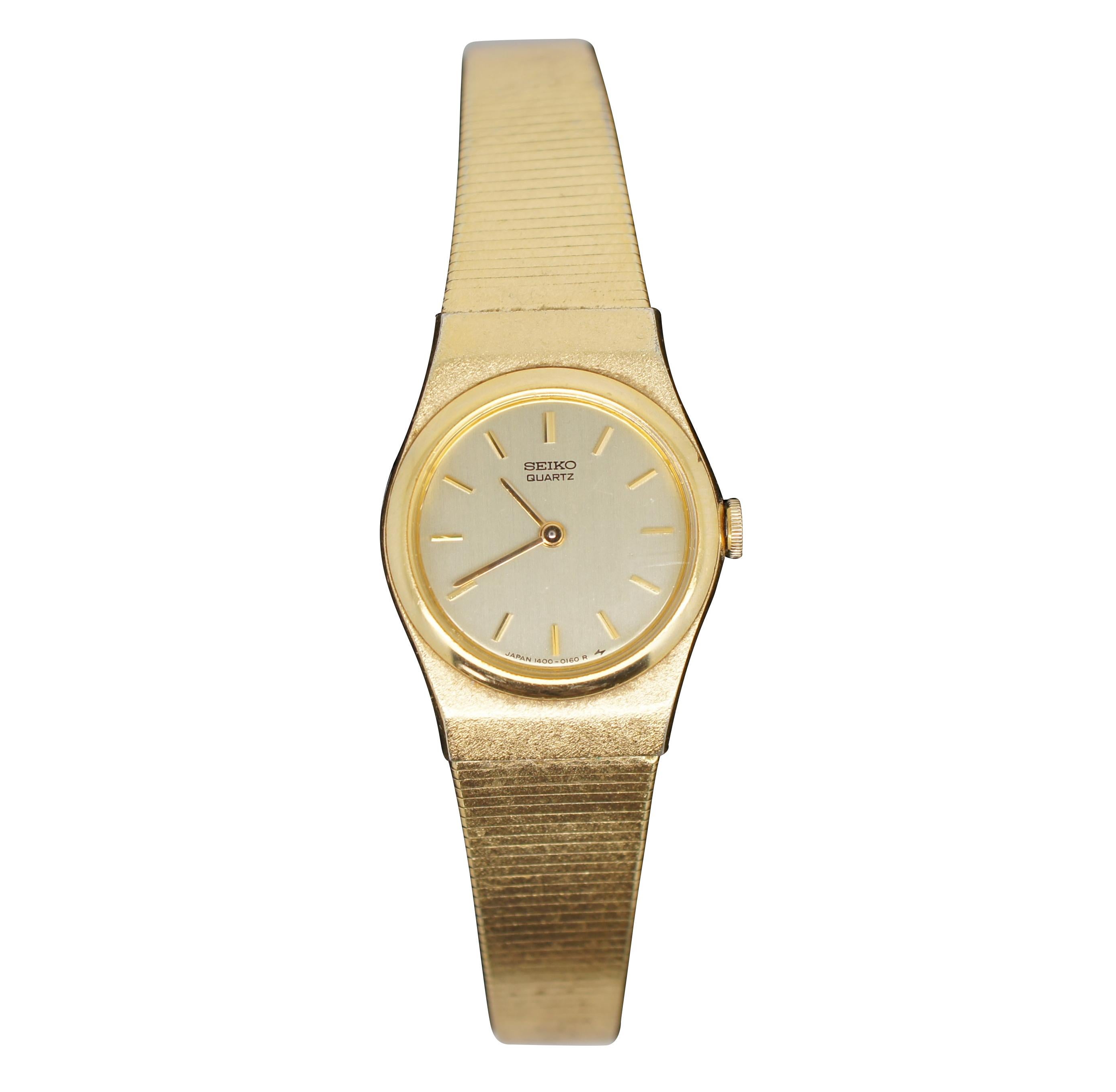 seiko quartz watch gold vintage