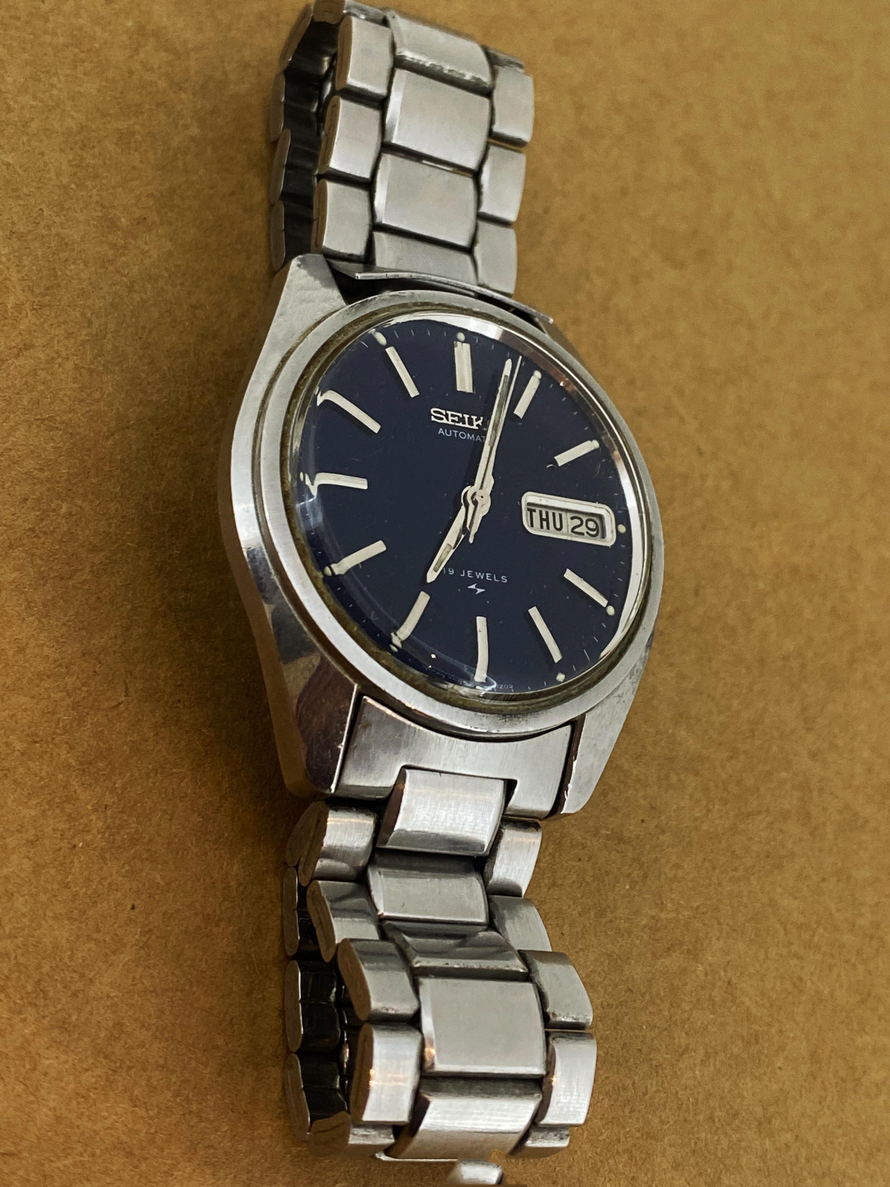 Men's Vintage Seiko ref 7009-8020 Day-Date Automatic, 19 jewels, 38mm 70's Mens' Watch