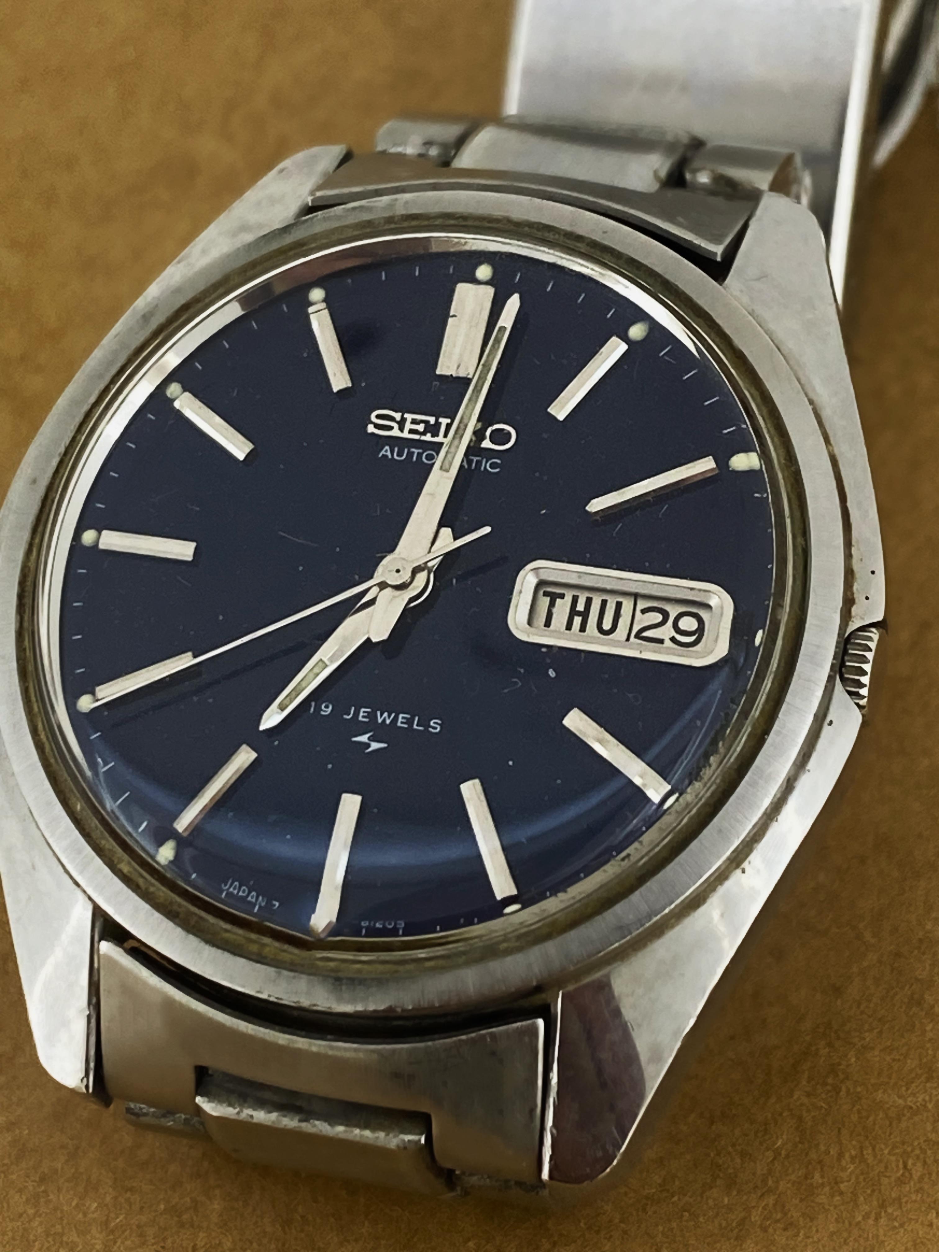 Vintage Seiko ref 7009-8020 Day-Date Automatic, 19 jewels, 38mm 70's Mens' Watch 1