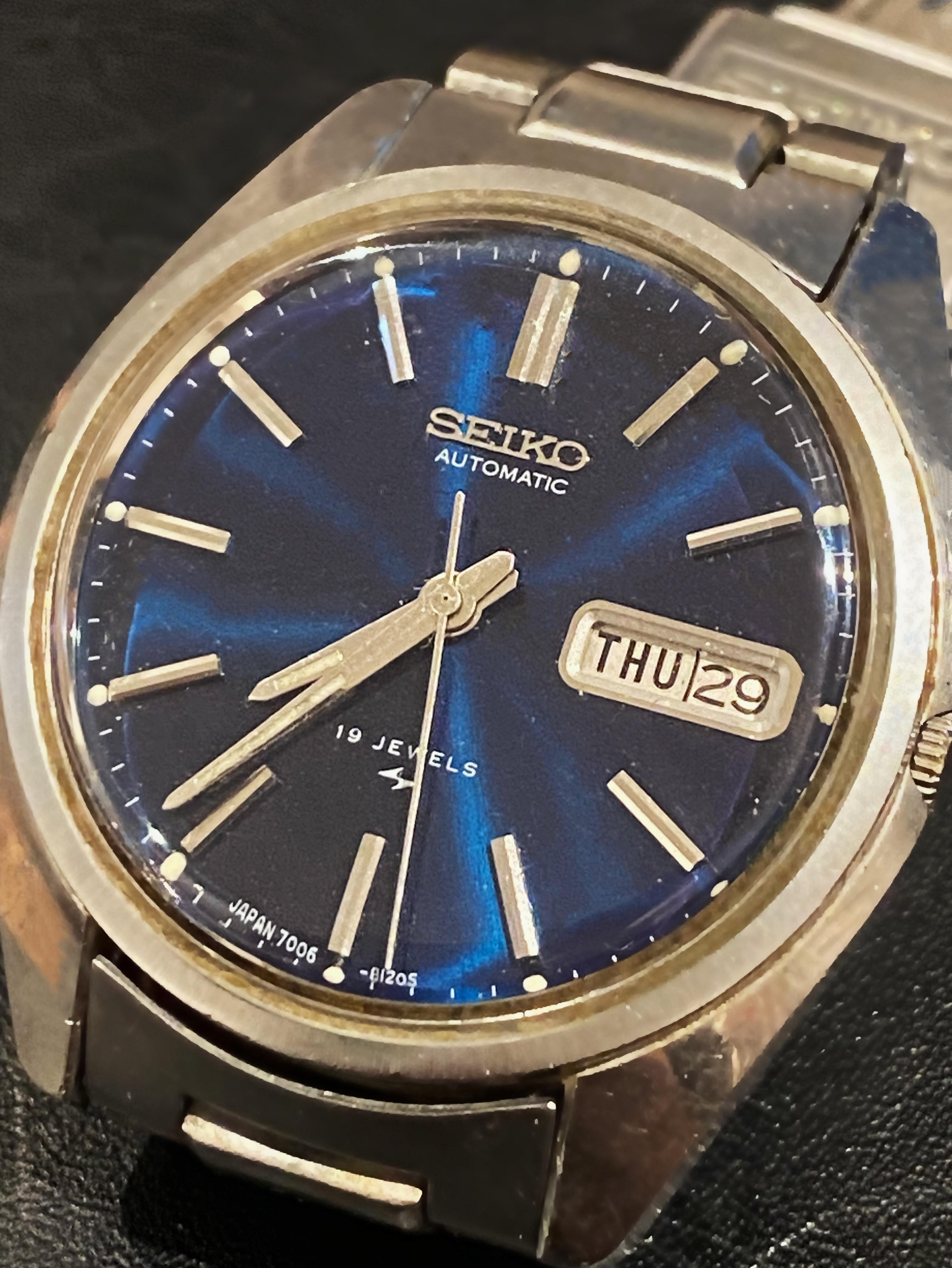 Vintage Seiko ref 7009-8020 Day-Date Automatic, 19 jewels, 38mm 70's Mens' Watch 2