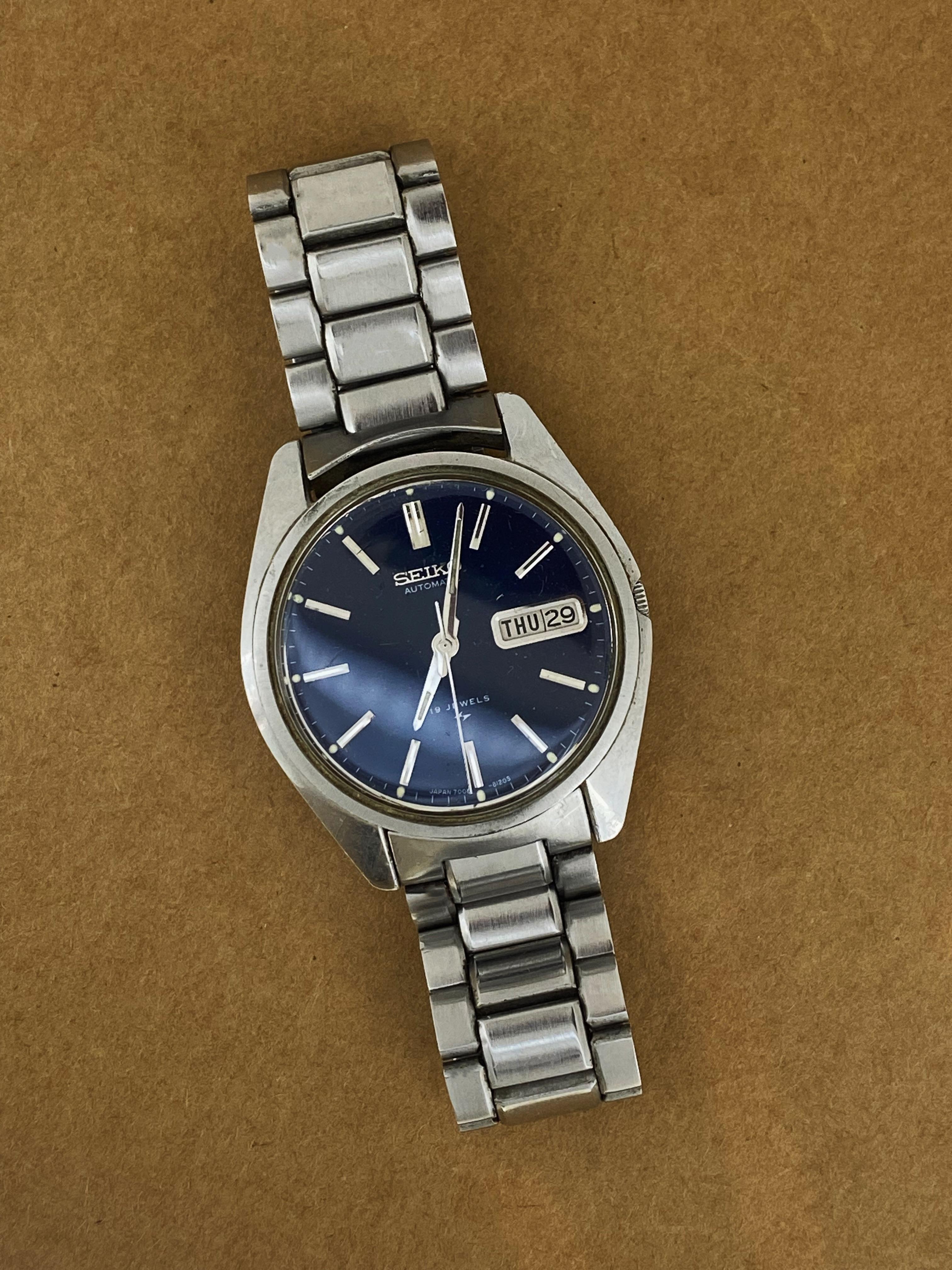 Vintage Seiko ref 7009-8020 Day-Date Automatic, 19 jewels, 38mm 70's Mens' Watch 3