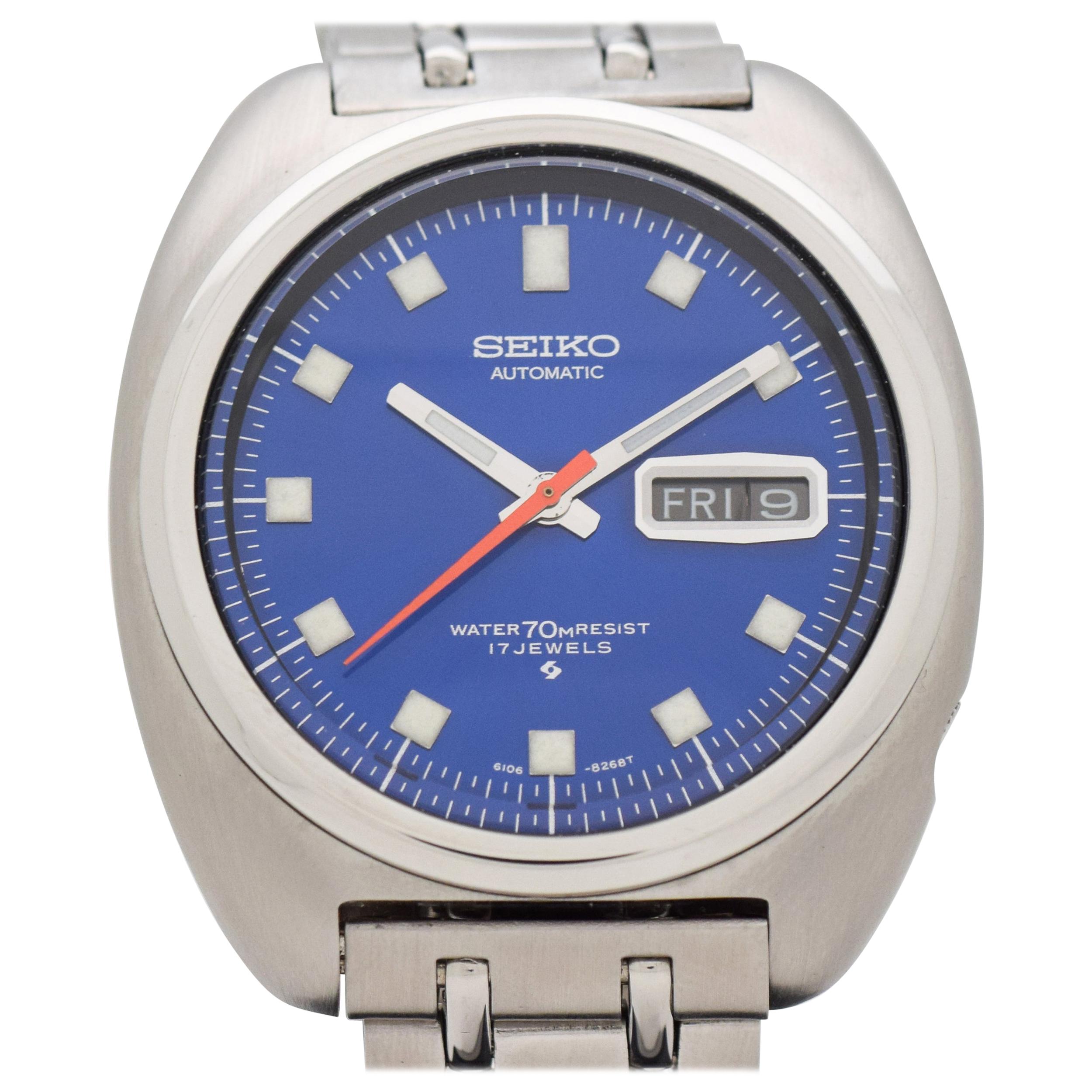 Vintage Seiko Reference 6106-8237 Stainless Steel Watch, 1969 For Sale at  1stDibs