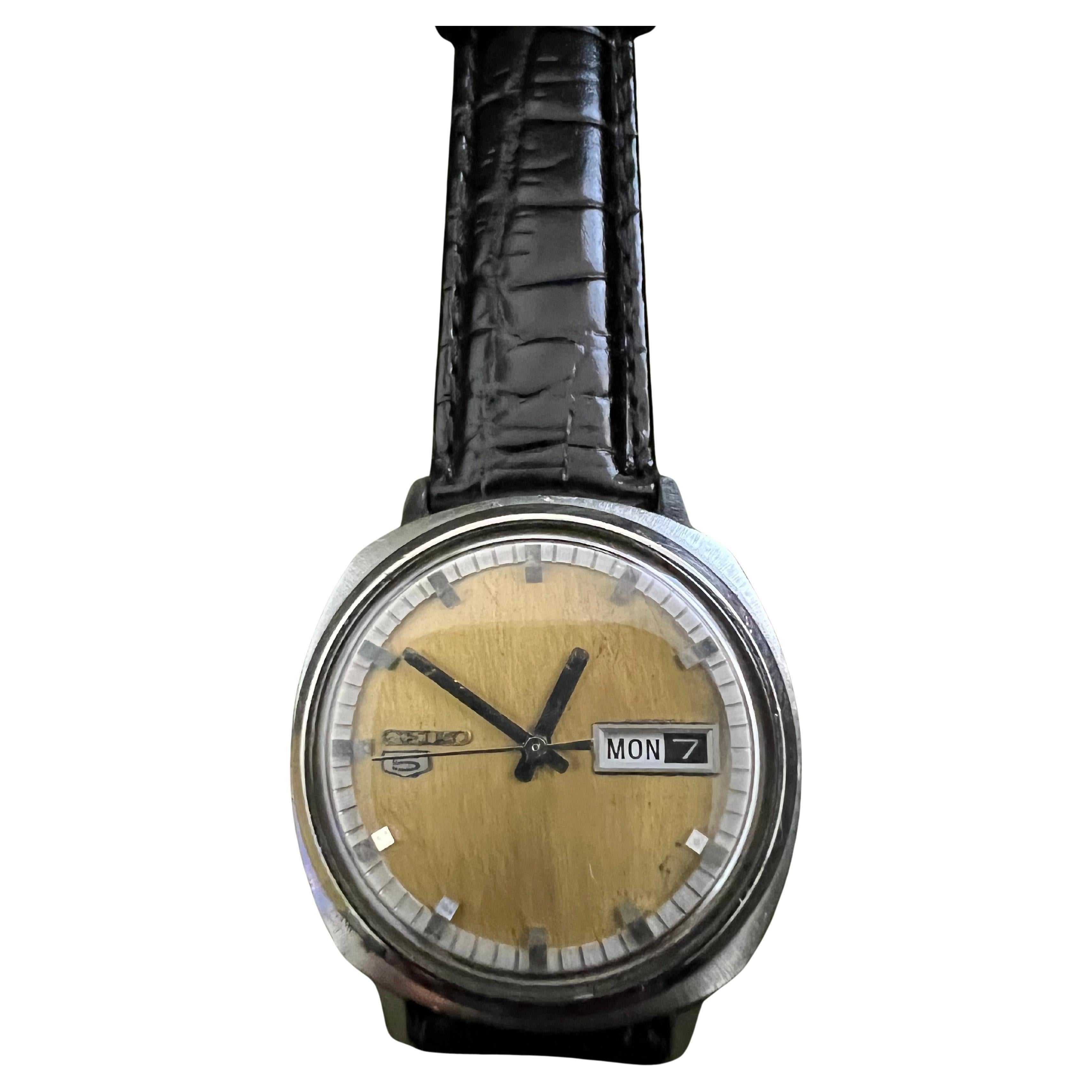 Cadran jaune Seiko Sport, 5 série excellent état de fonctionnement, années 70