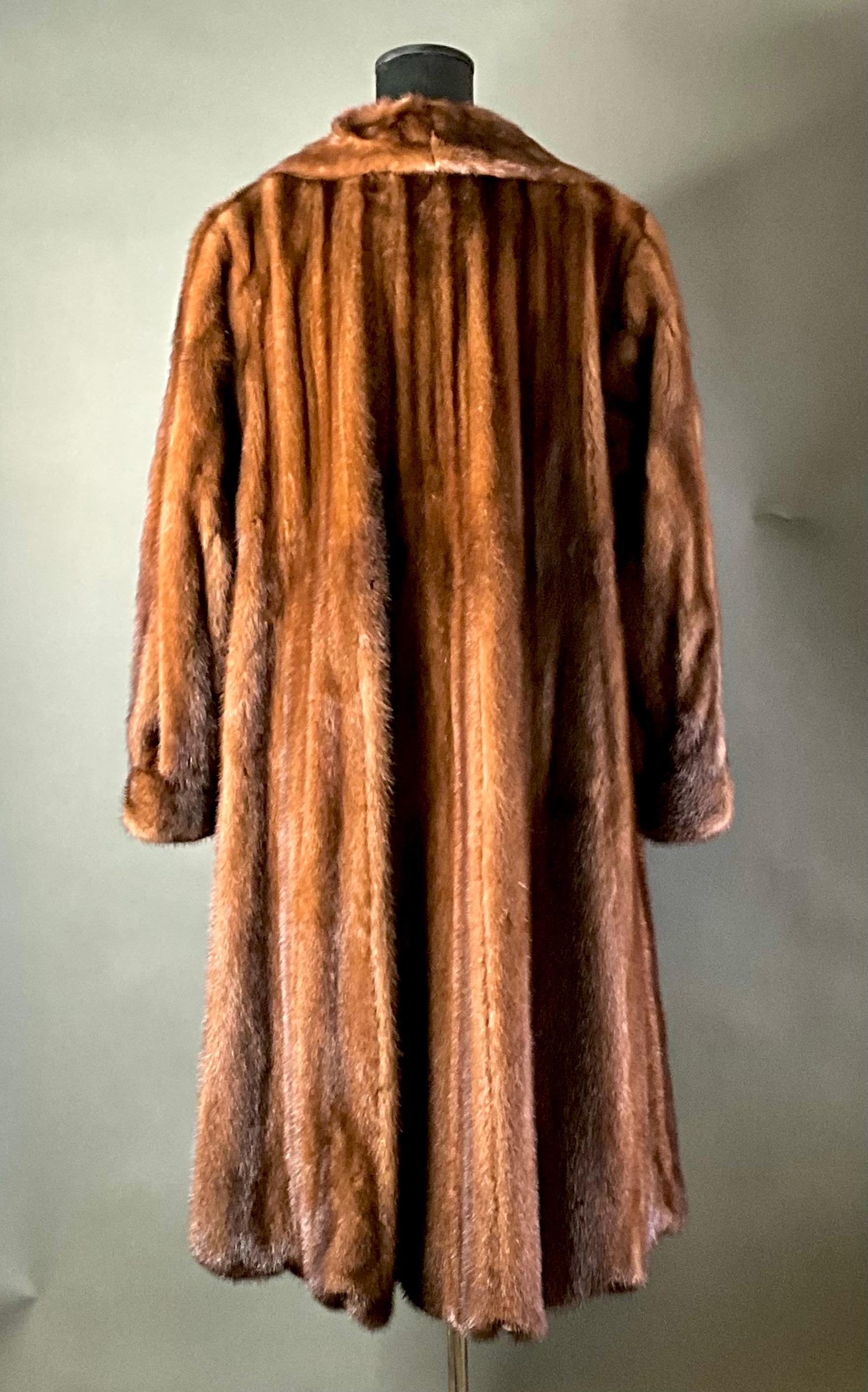 Vintage Brown Mink Coat For Sale 1