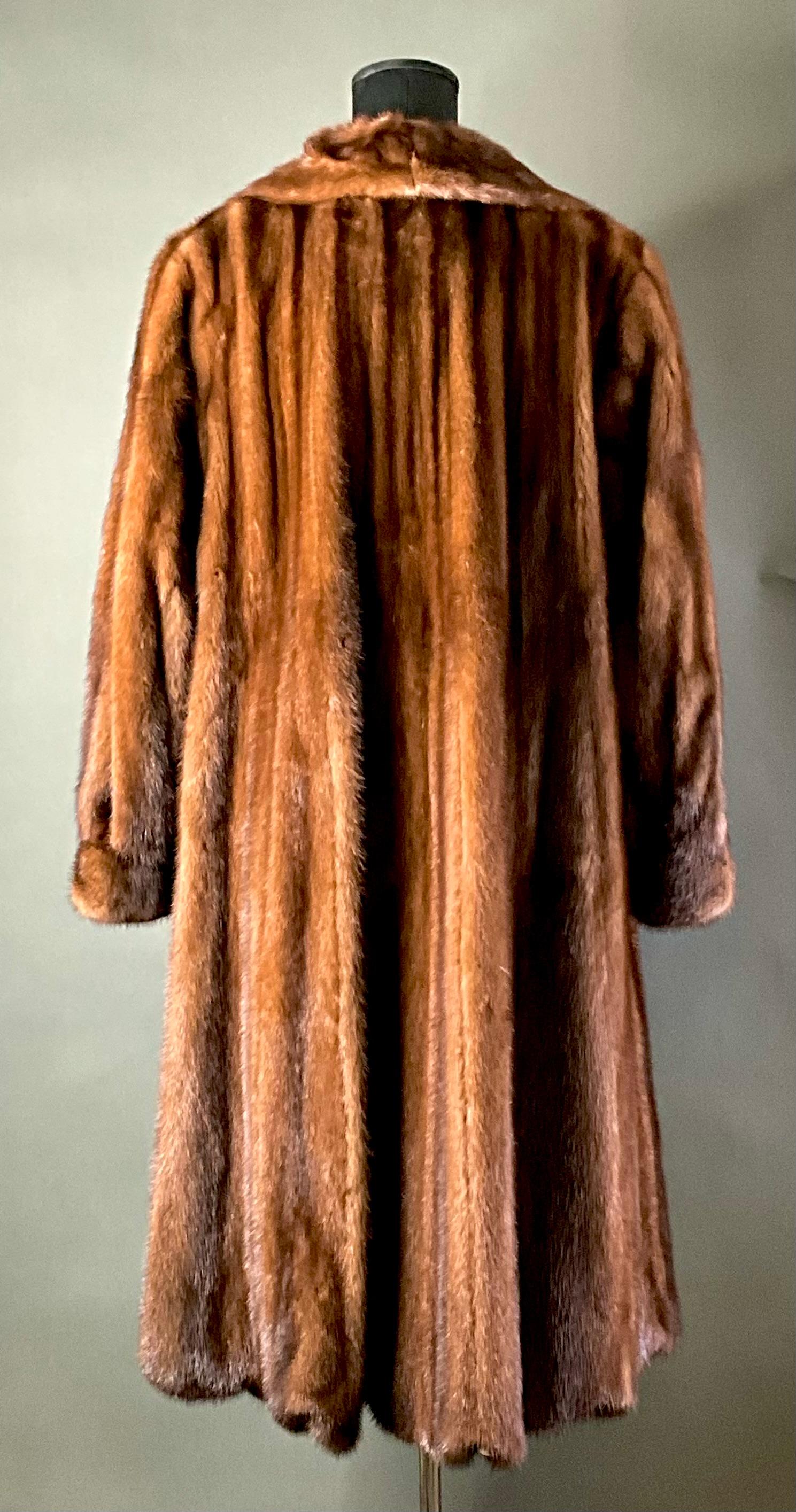 Vintage Brown Mink Coat For Sale 2