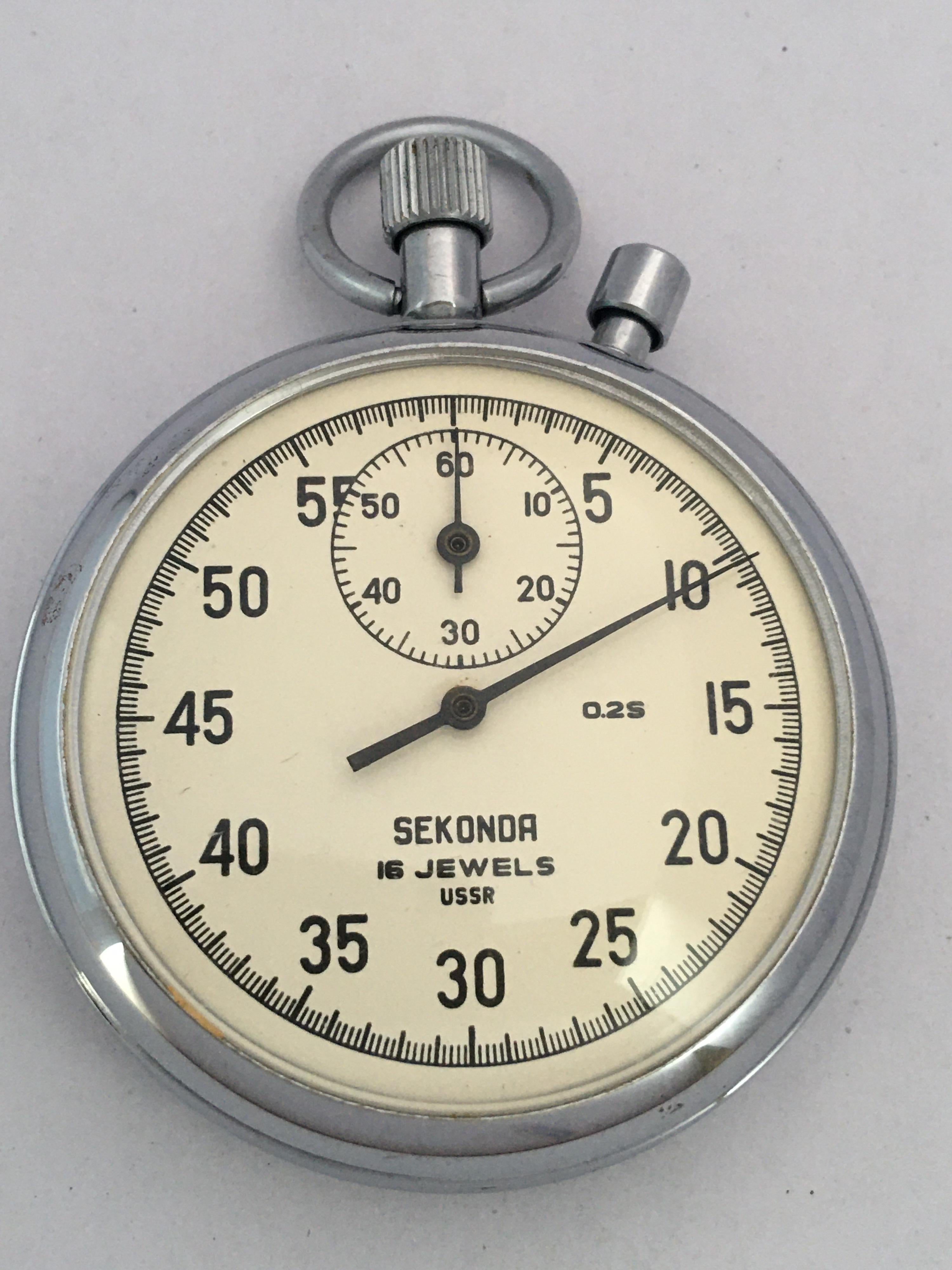 Vintage Sekonda Mechanical Stopwatch 3