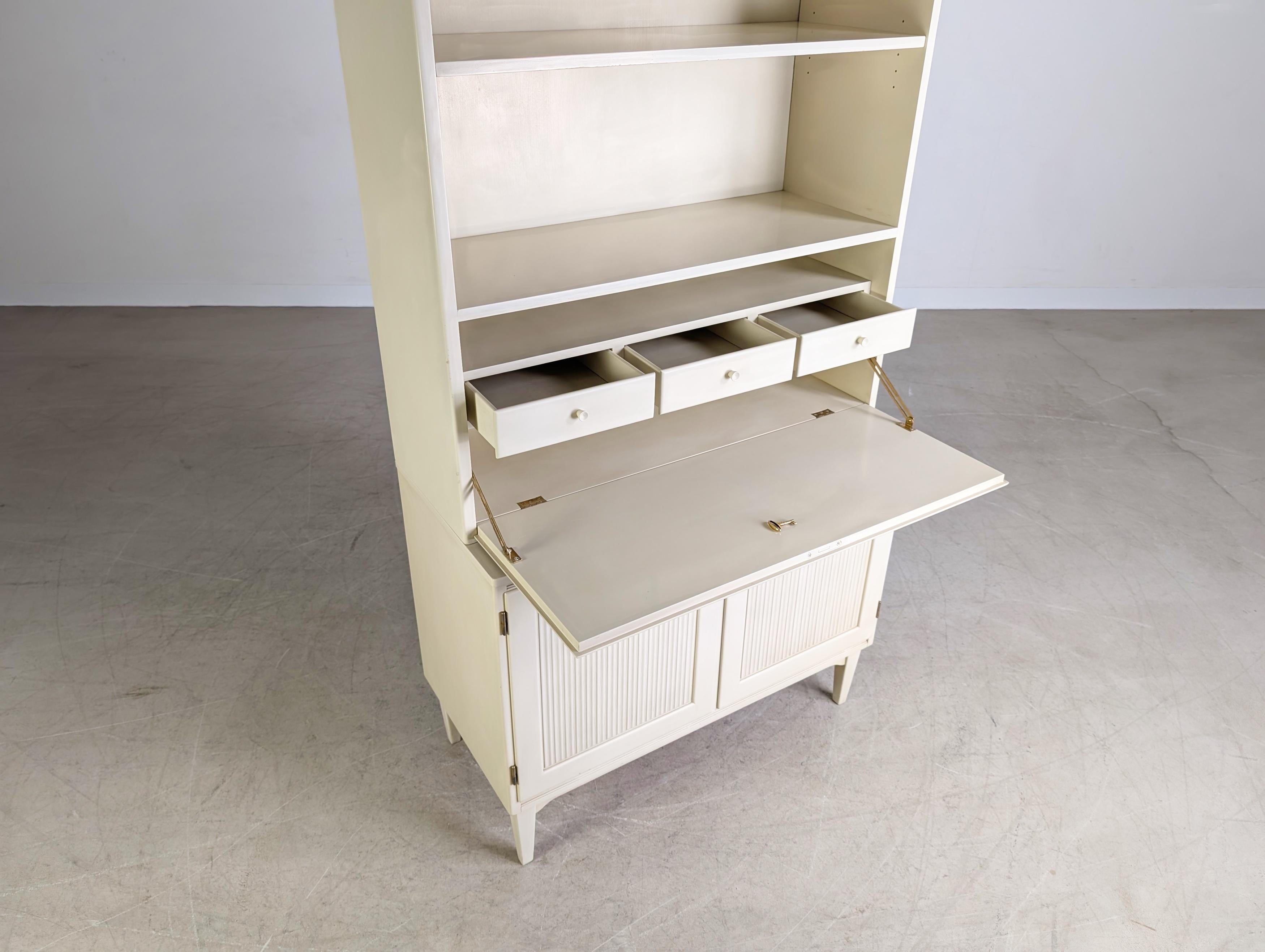 Legno Vintage Sekretär Svante Skogh Bücherregal Schrank shabby Midcentury in vendita