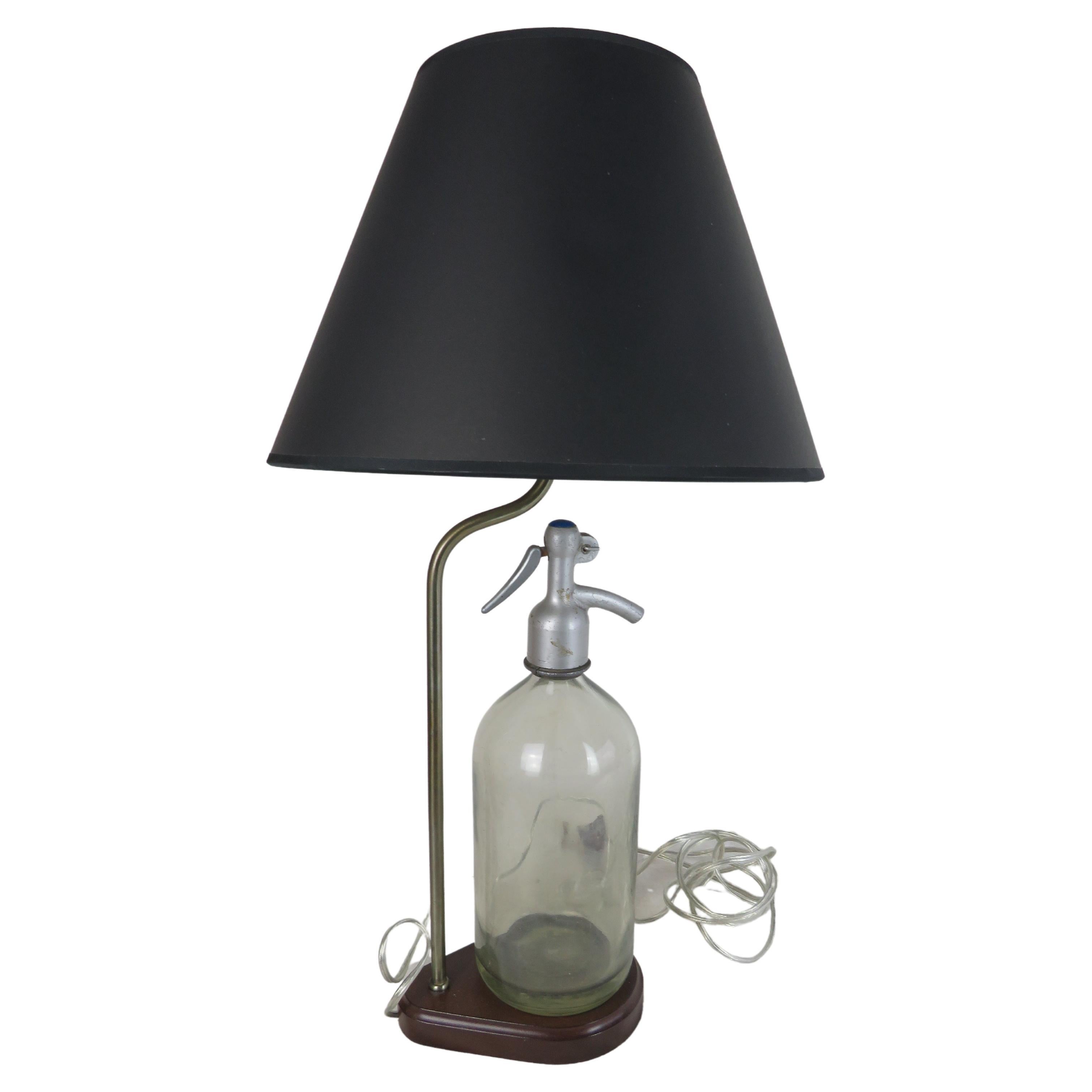 Vintage Seltzer Bottle Lamp