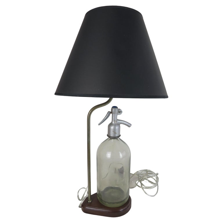 Vintage Seltzer Bottle Lamp For Sale at 1stDibs