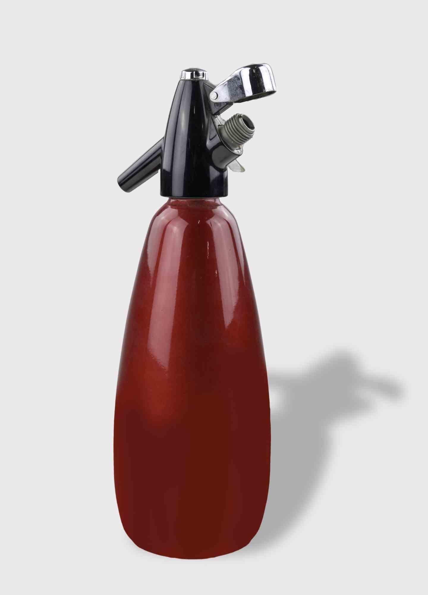 Hostmaster vintage Selz Siphon degli anni '70 progettato e prodotto da Sparklets England.

In alluminio smaltato rosso rubino.

Ottime condizioni.