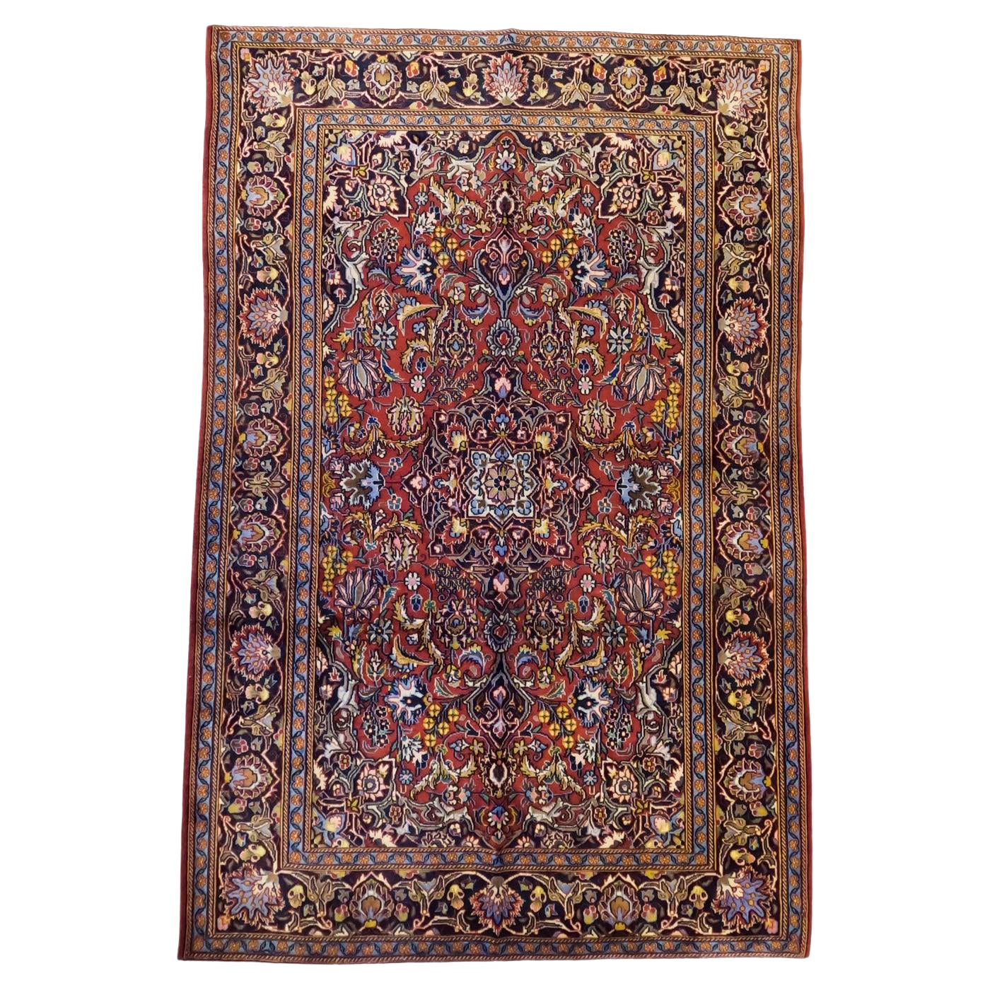 Semi antike Isfahan feine Vintage im Angebot