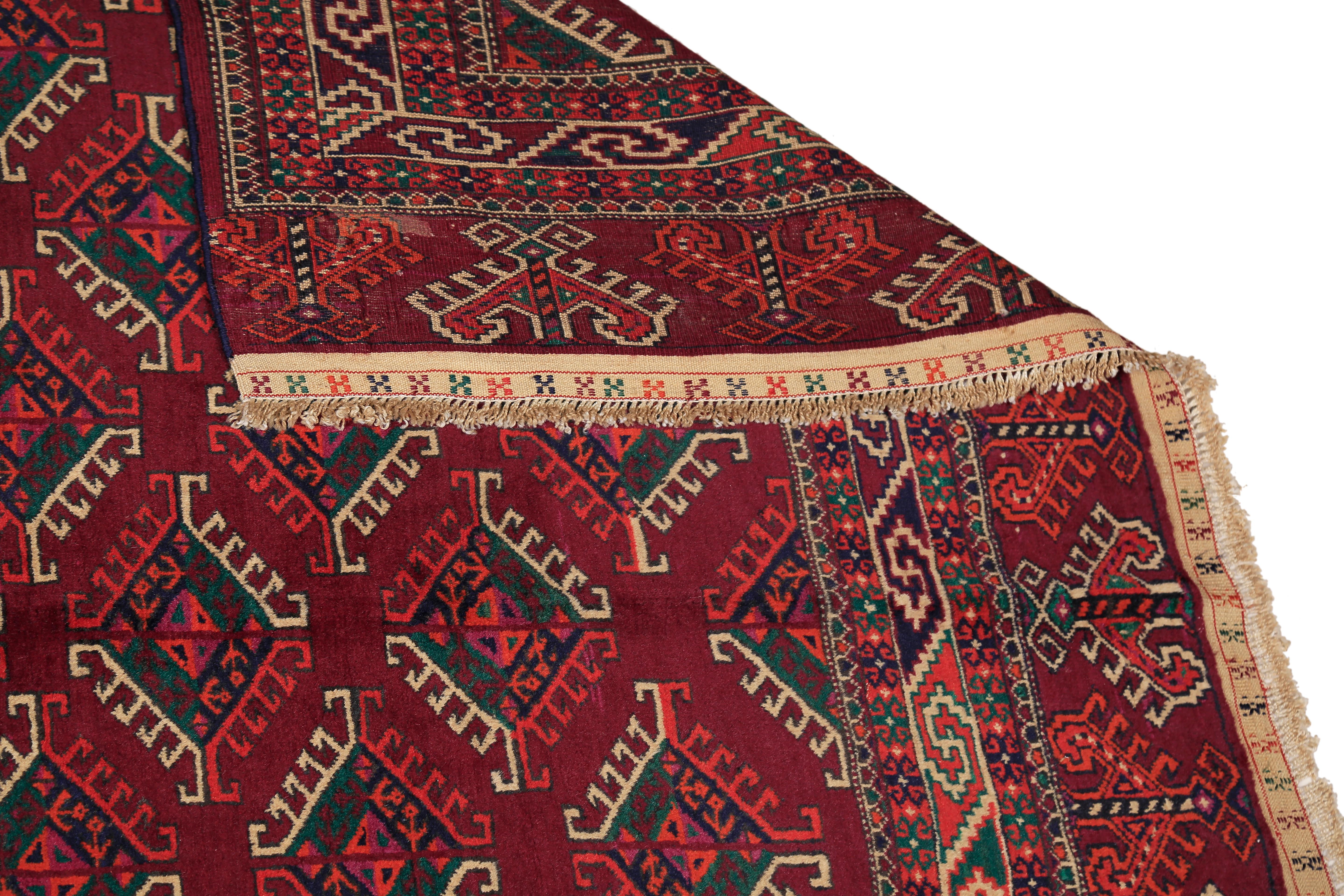 Persian Vintage  Semi Antique  Large Tribal Yomud, circa 1950 For Sale