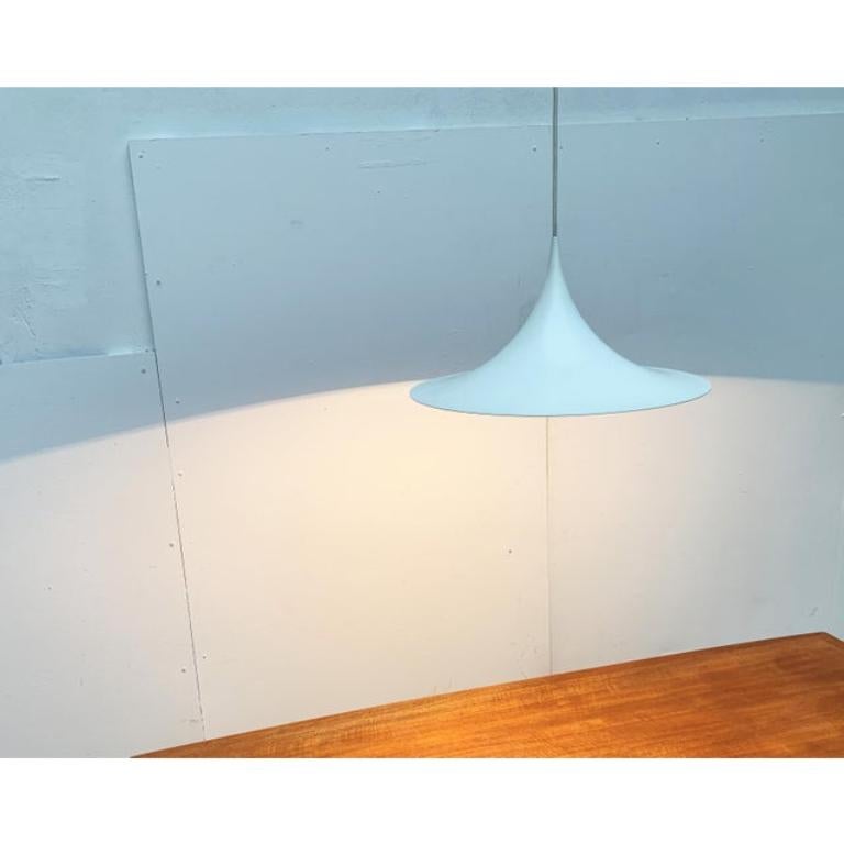 Metal Vintage Semi Pendant Lamp by Bondrup & Thorup For Sale