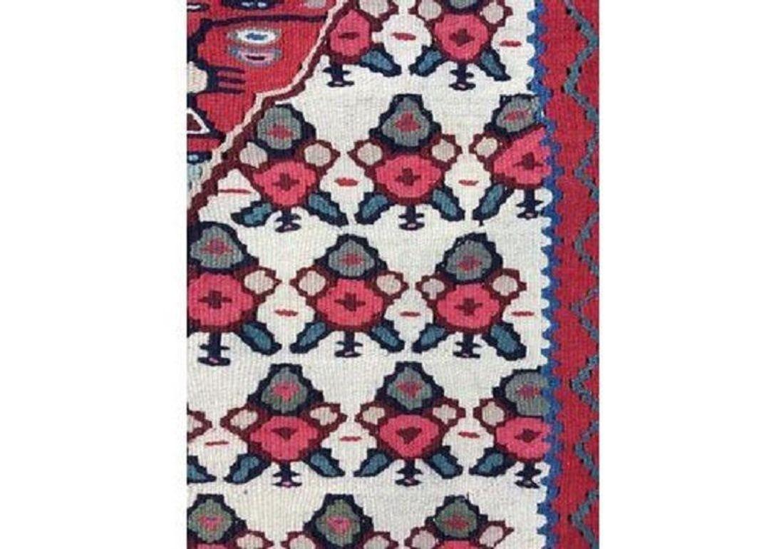 Wool Vintage Senneh Kilim 1.70m X 1.12m For Sale