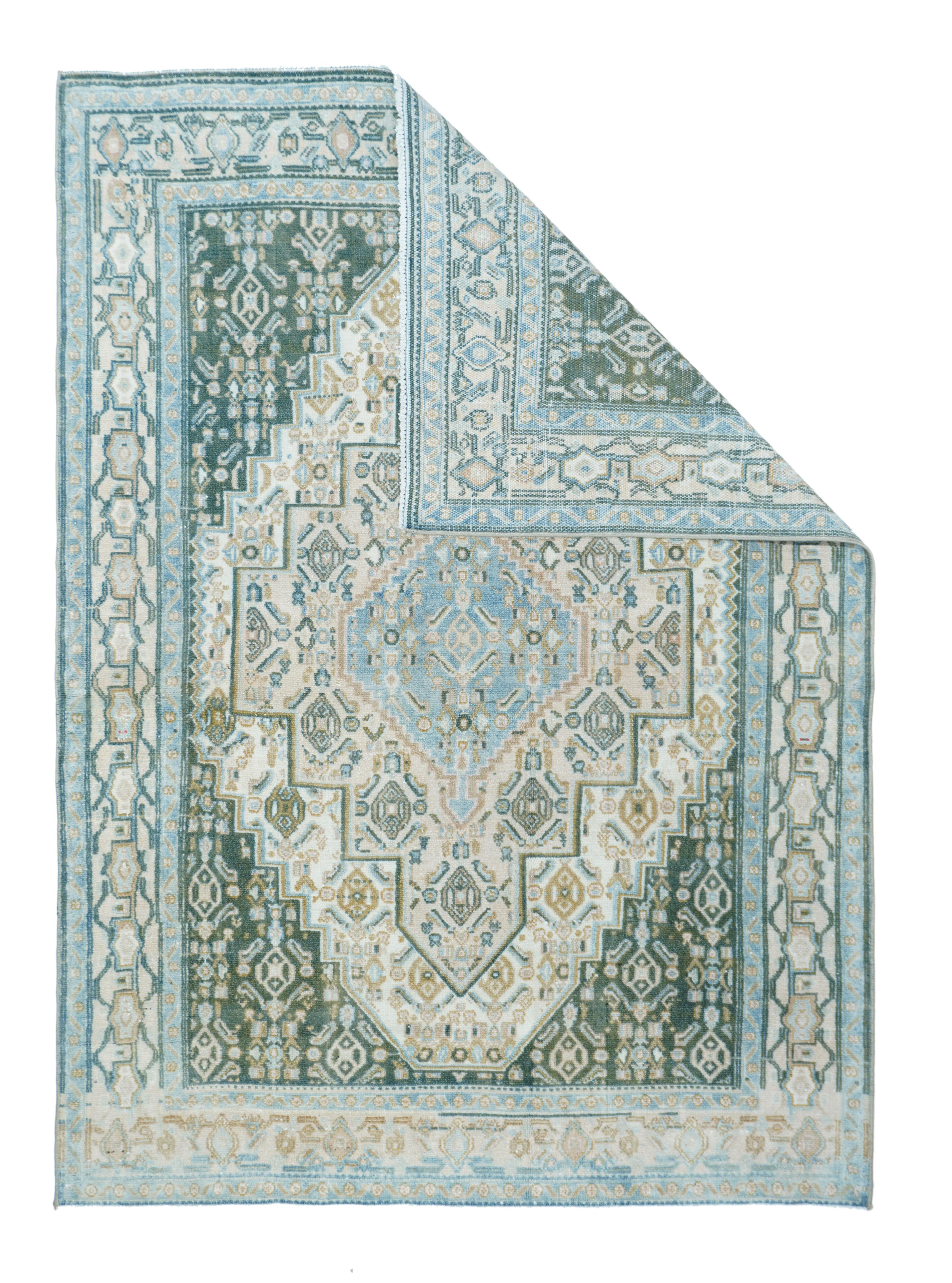 Vintage Senneh rug 3'11'' x 5'6''.