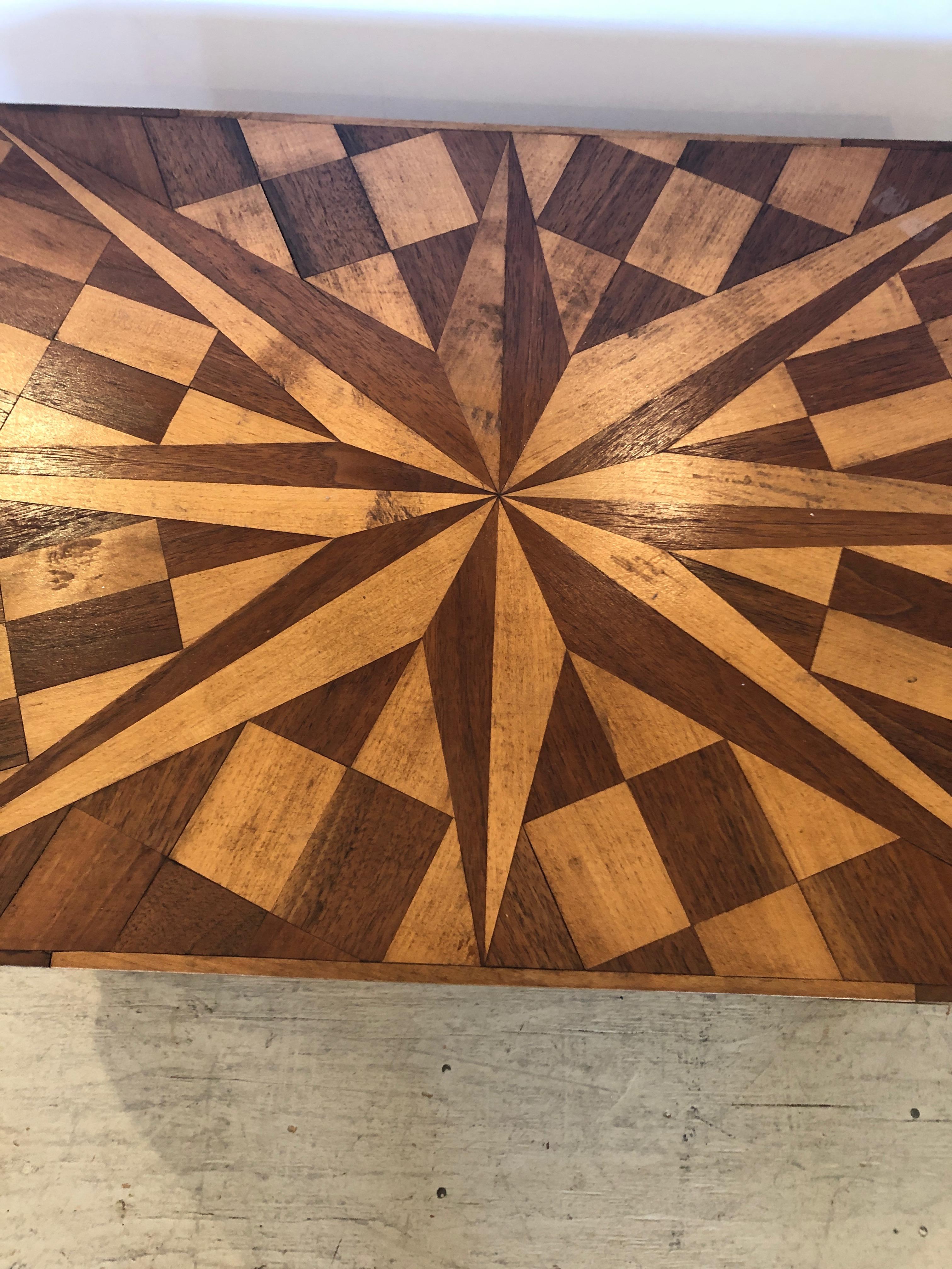 mixed wood coffee table