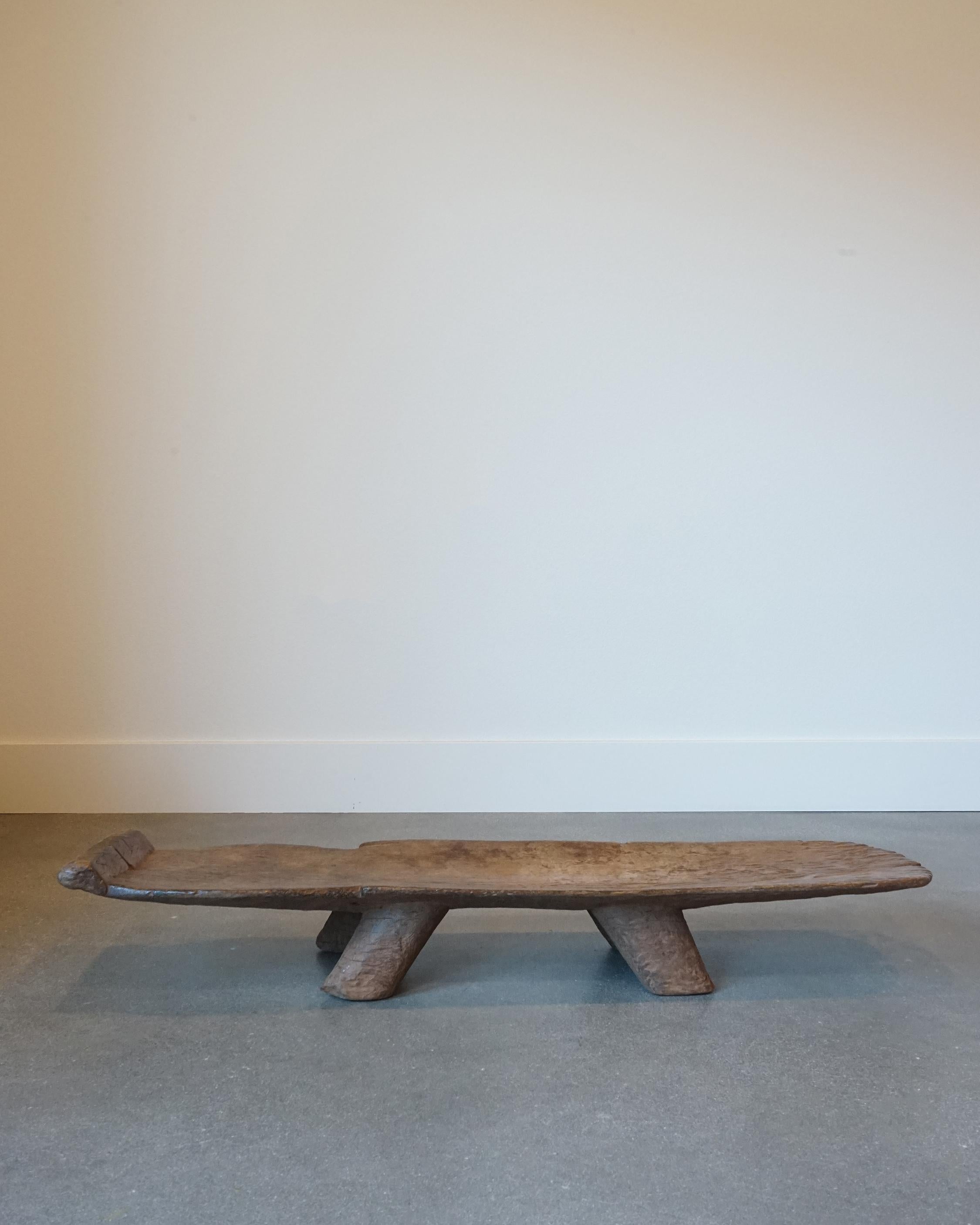 Vintage African Senufo long bench / table 

Incredible patina and age. 

Fully functional and stable. Makes an excellent coffee table, accent bench, daybed, etc. 

From a private collection in Switzerland. 

20th century.