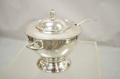Vintage Serancosp Silver Plate Soup Tureen Serving Bowl with Spoon