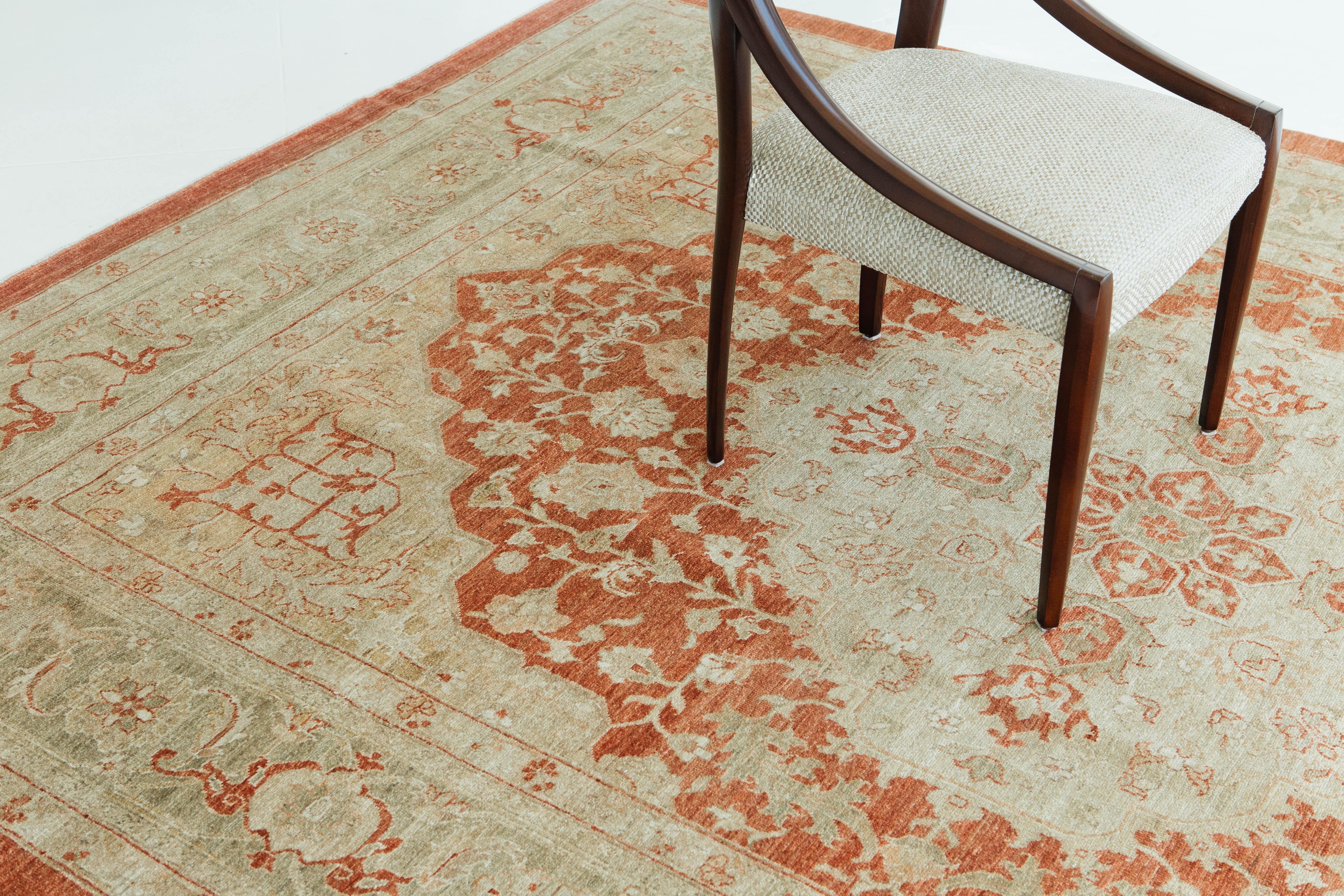 Contemporary Vintage Serapi Style Revival Rug For Sale