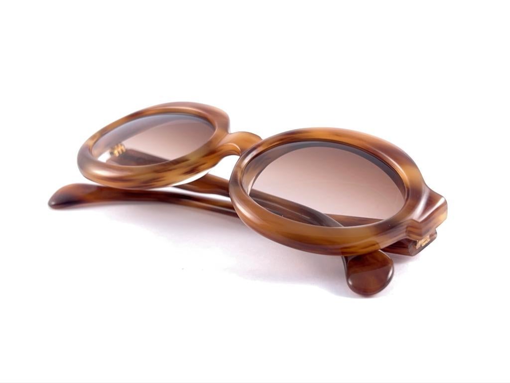 Vintage Serge Kirchhofer Oval Honey Tortoise Frame Mod 76 1970'S Austria For Sale 5