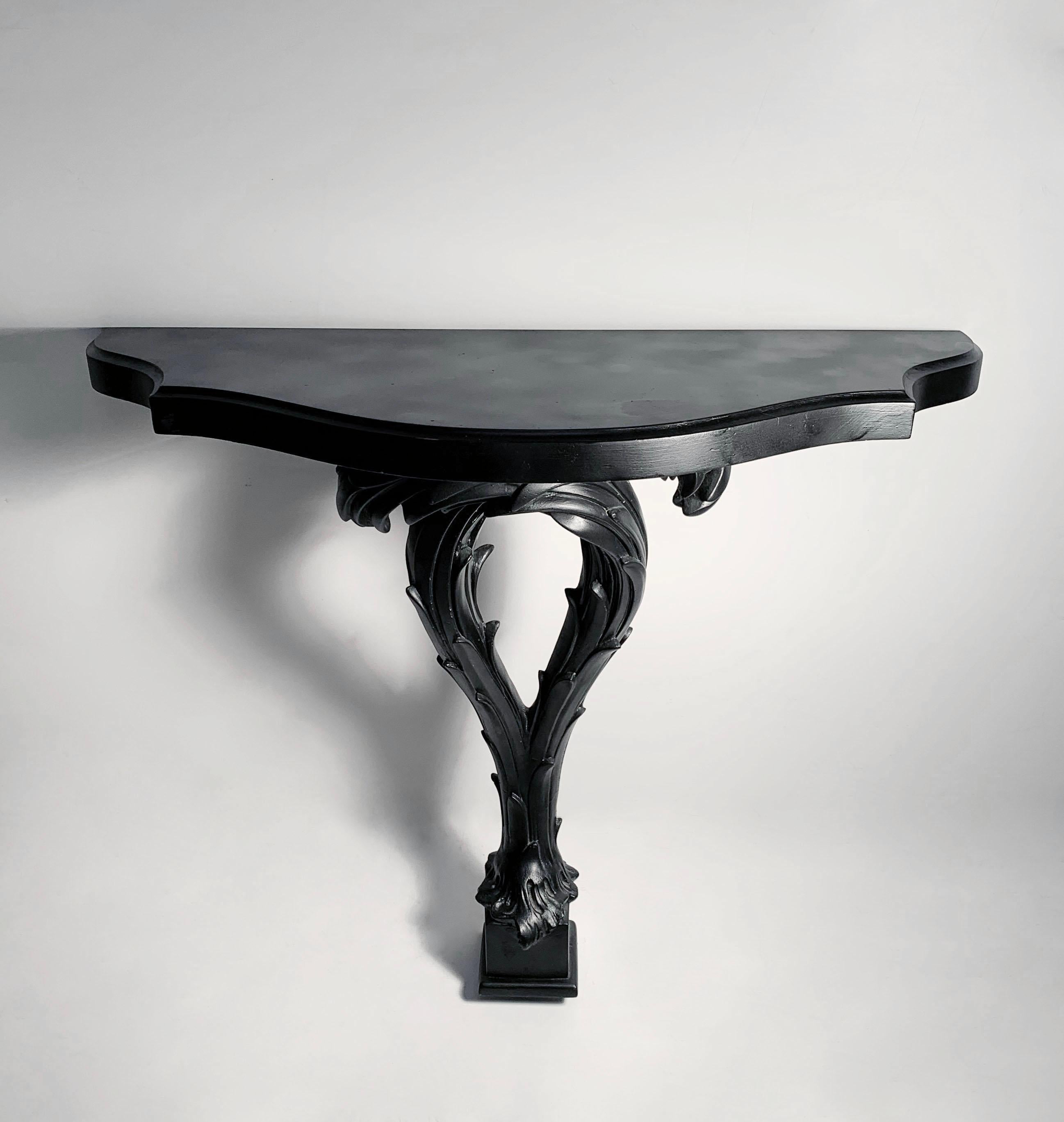 Mid-Century Modern Vintage Serge Roche Designer Palm Console For Sale