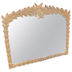 Vintage Serge Roche Style Palm Beach Frond Leaf Leaves Tree Wall Mirror