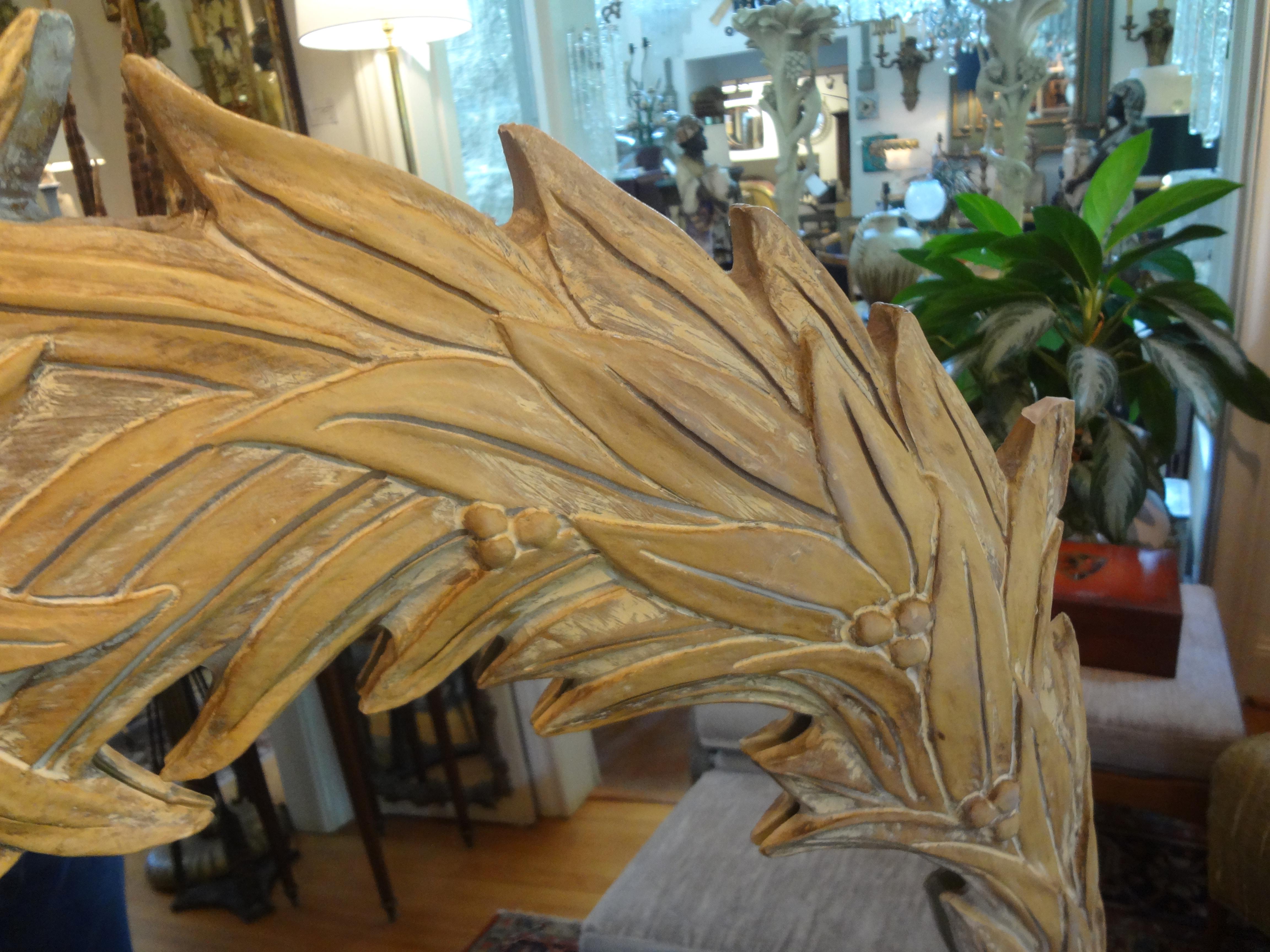 Late 20th Century Vintage Serge Roche Style Palm Frond Mirror