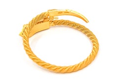 Vintage Serpenti 21kt Solid Gold Cuff Bracelet Dating Back to Early 1960s