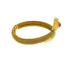 Vintage Serpenti Yellow Gold Mesh Bracelet