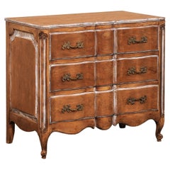 Vintage Serpentine Commode w/Rococo Pulls