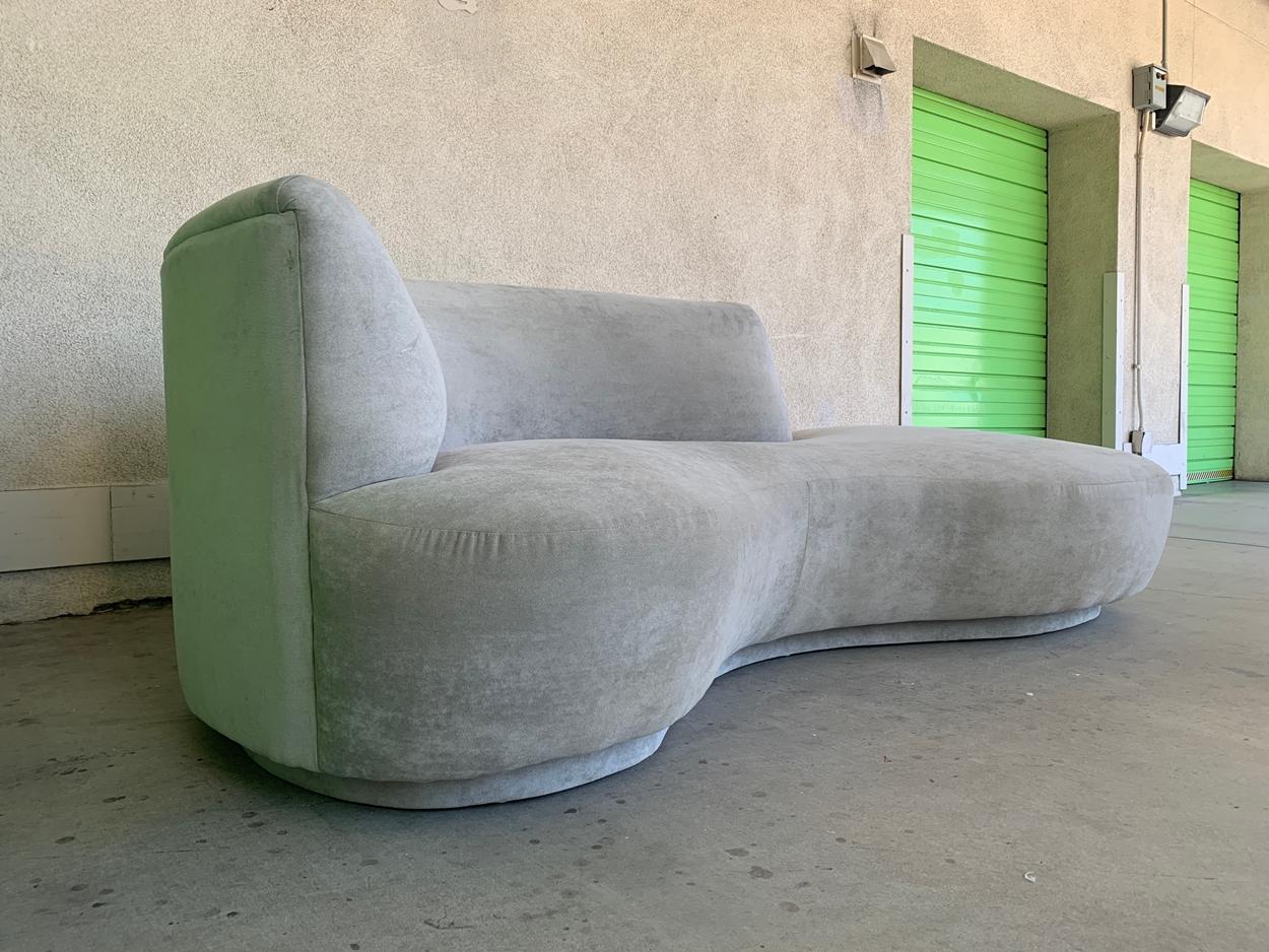 Late 20th Century Vintage Serpentine Sofa with Plinth Base