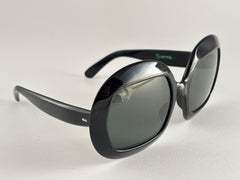 Vintage Servin Black Rounded 1970's Sunglasses Made in Spain