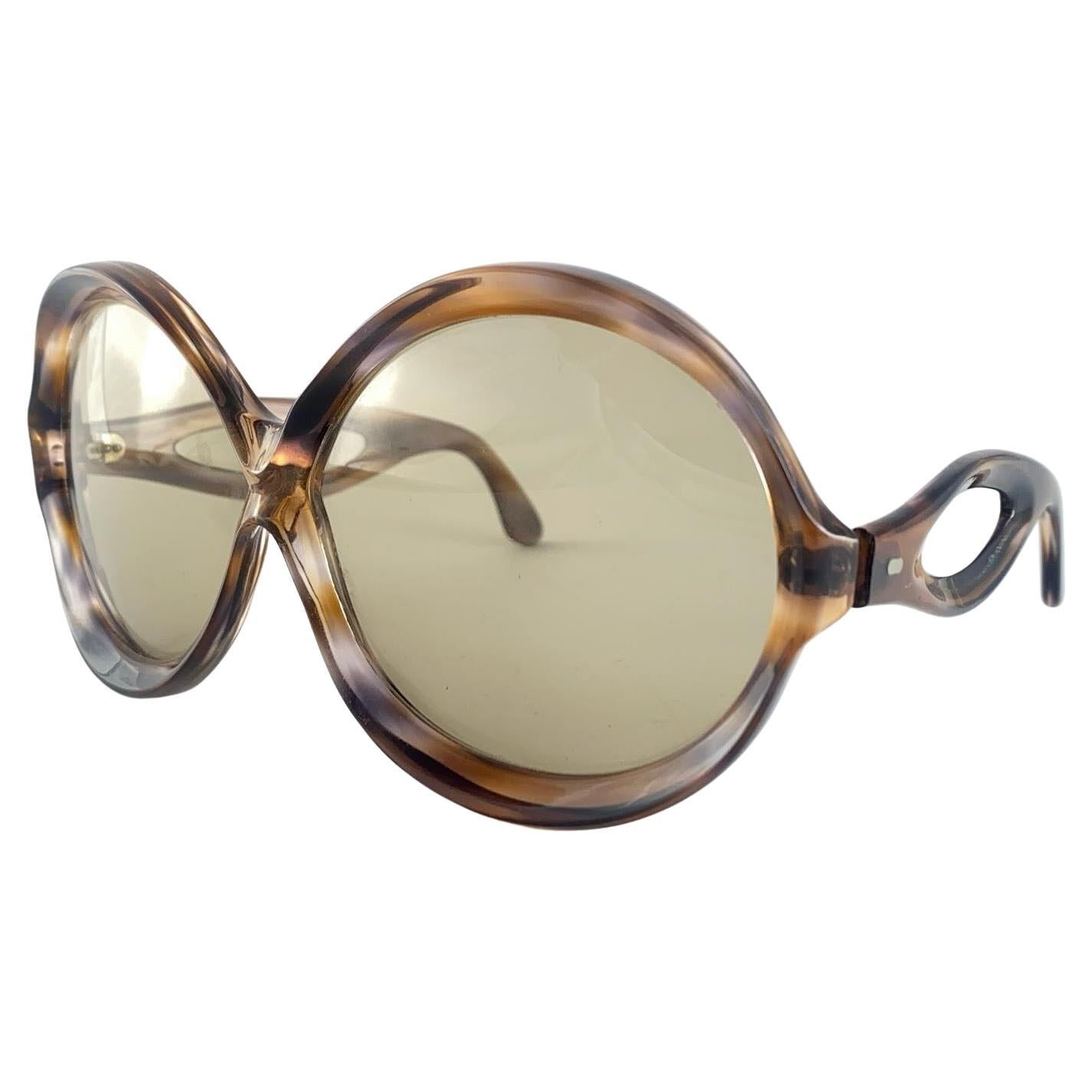 Vintage Servin Jacqueline Round Oversized 1970's Sunglasses For Sale