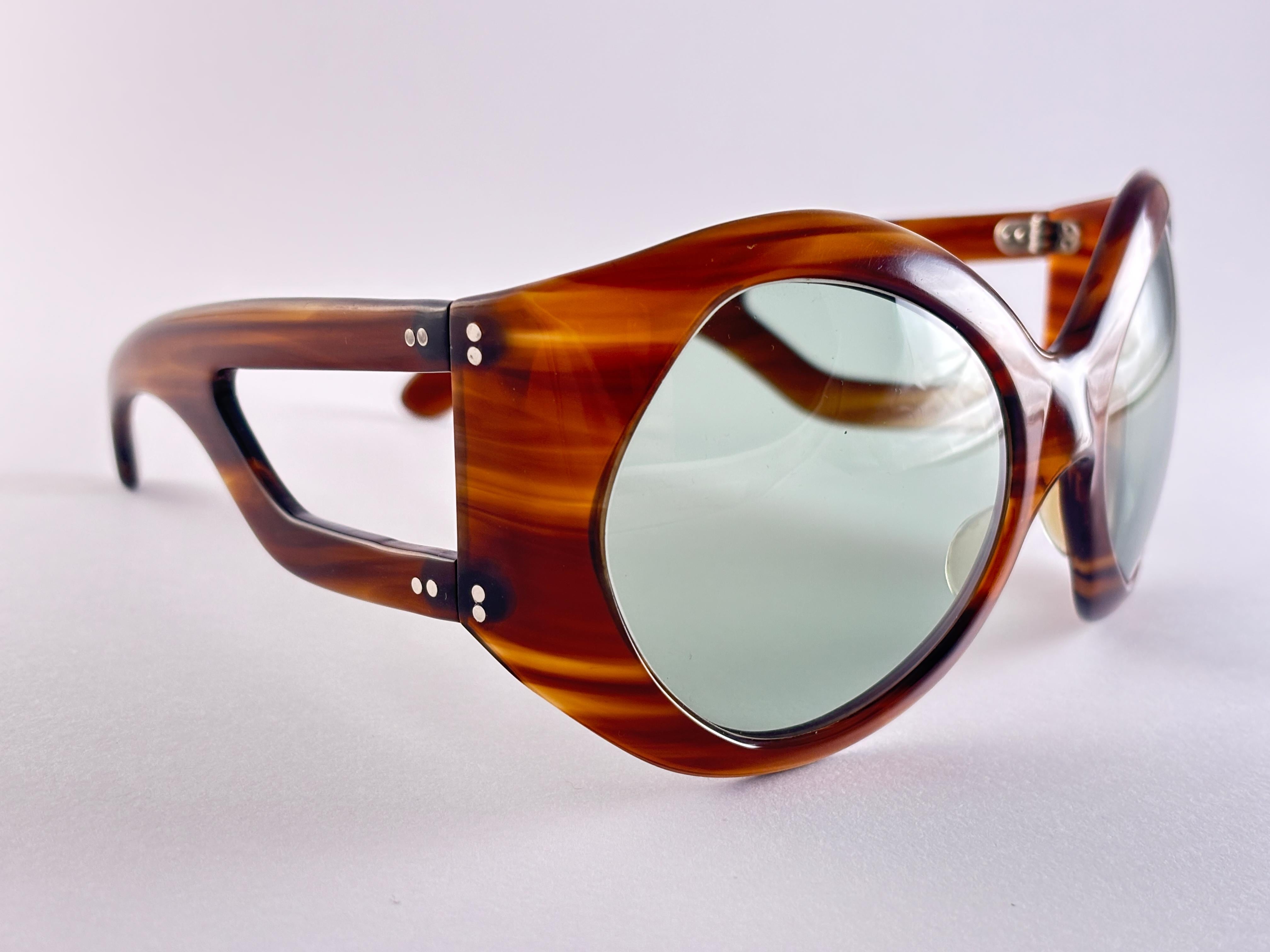 Vintage Servin Oversized Tortoise 1970's Sunglasses Made in Spain For Sale 2