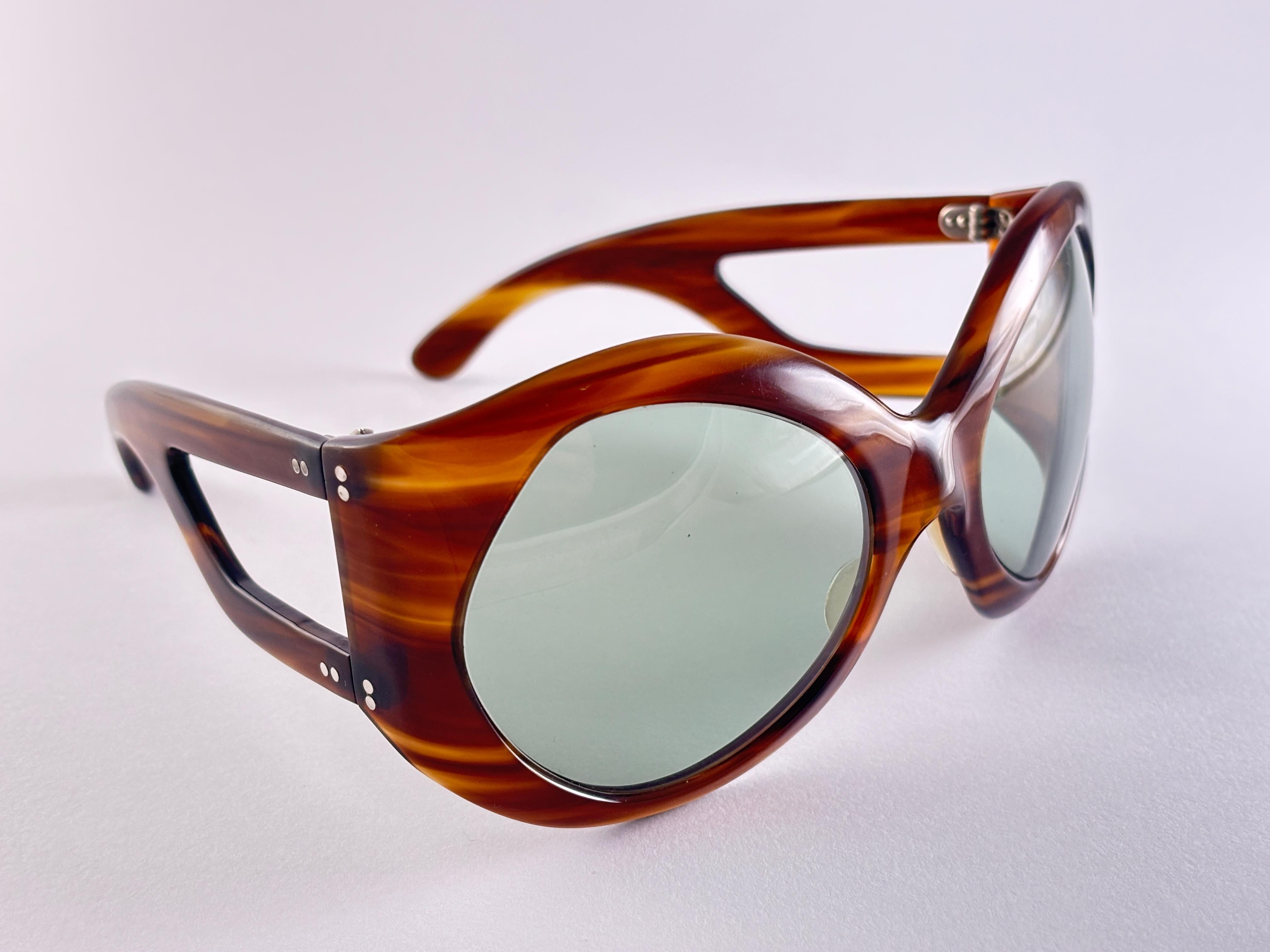 Vintage Servin Oversized Tortoise 1970's Sunglasses Made in Spain For Sale 3