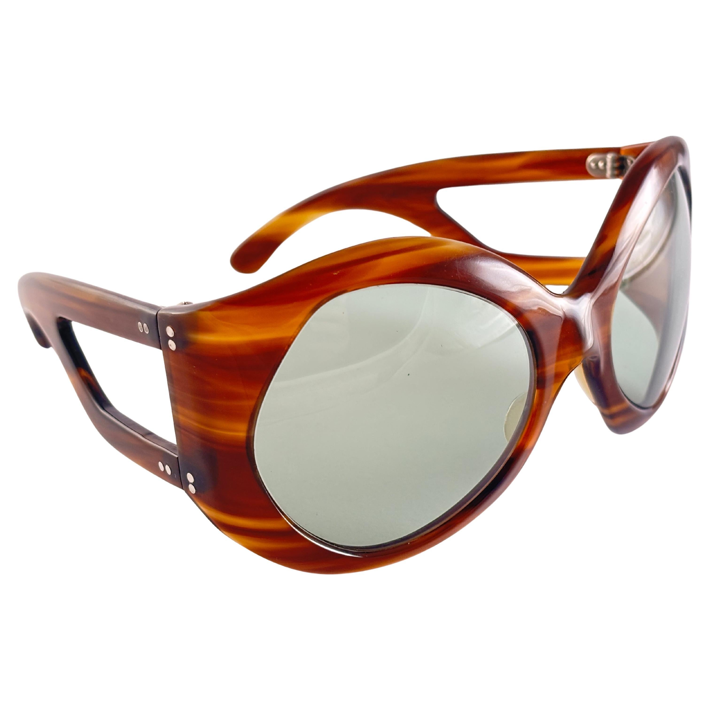 Vintage Servin Oversized Tortoise 1970's Sunglasses Made in Spain For Sale