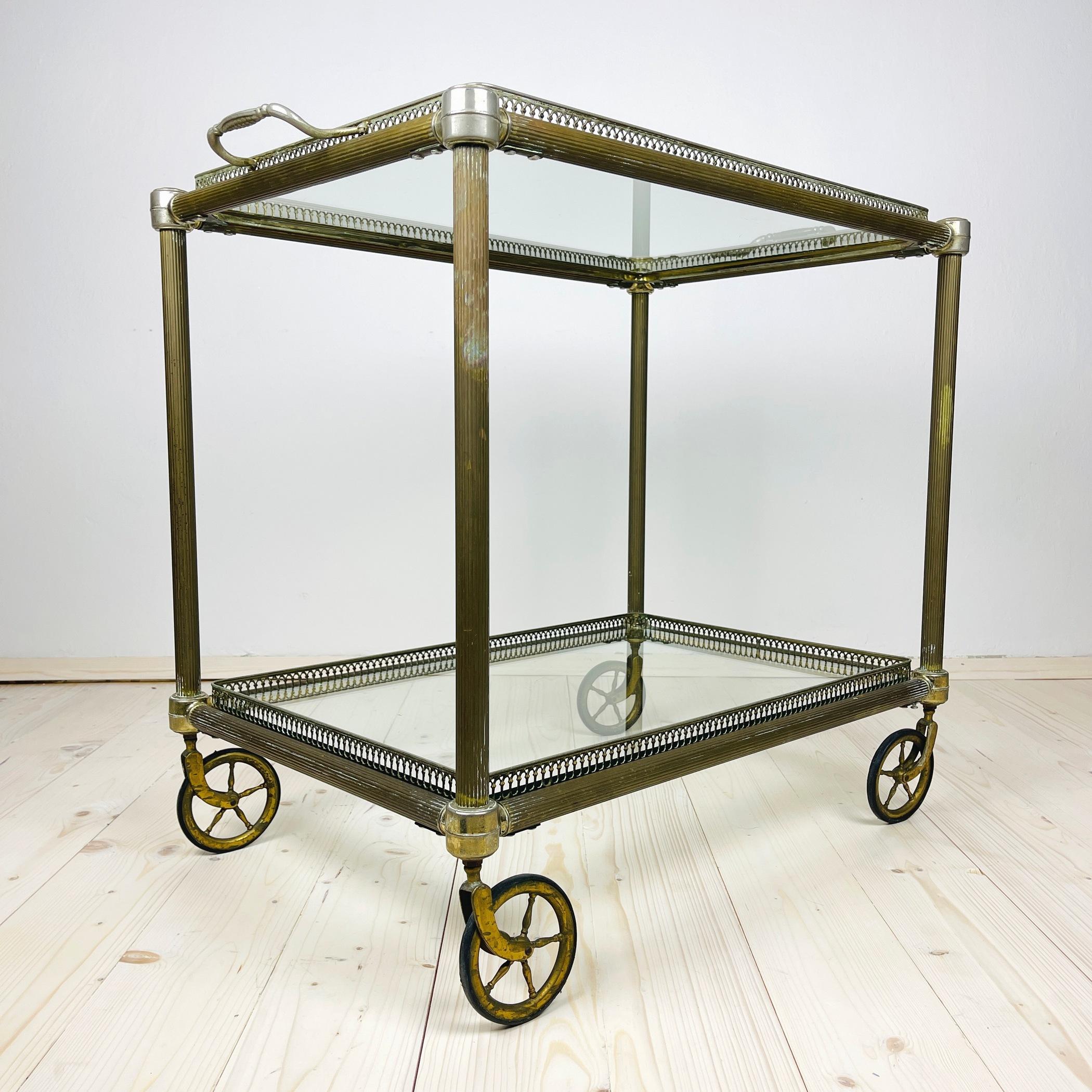 Vintage Serving Bar Cart, Italy, 1950s 3
