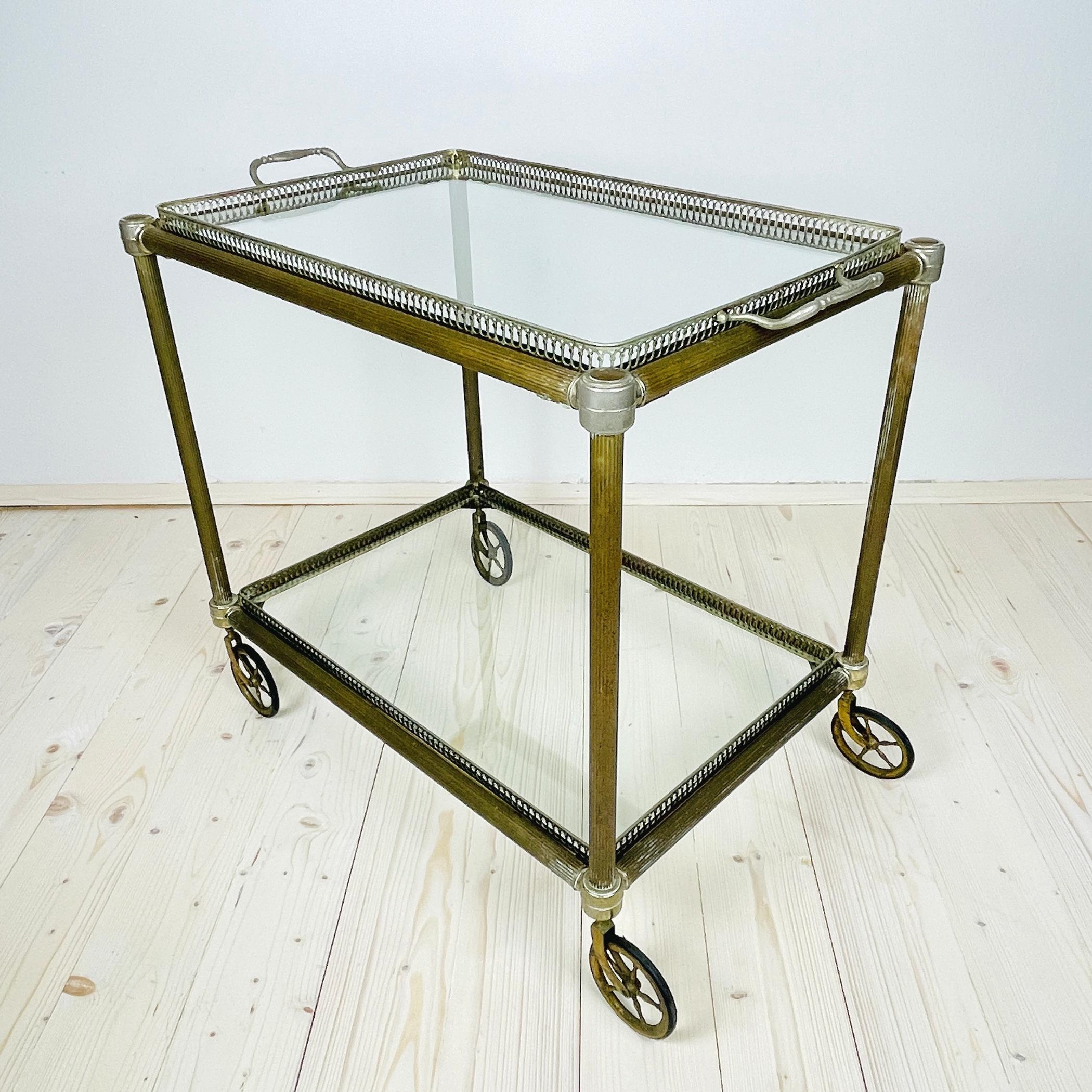 Vintage Serving Bar Cart, Italy, 1950s 6