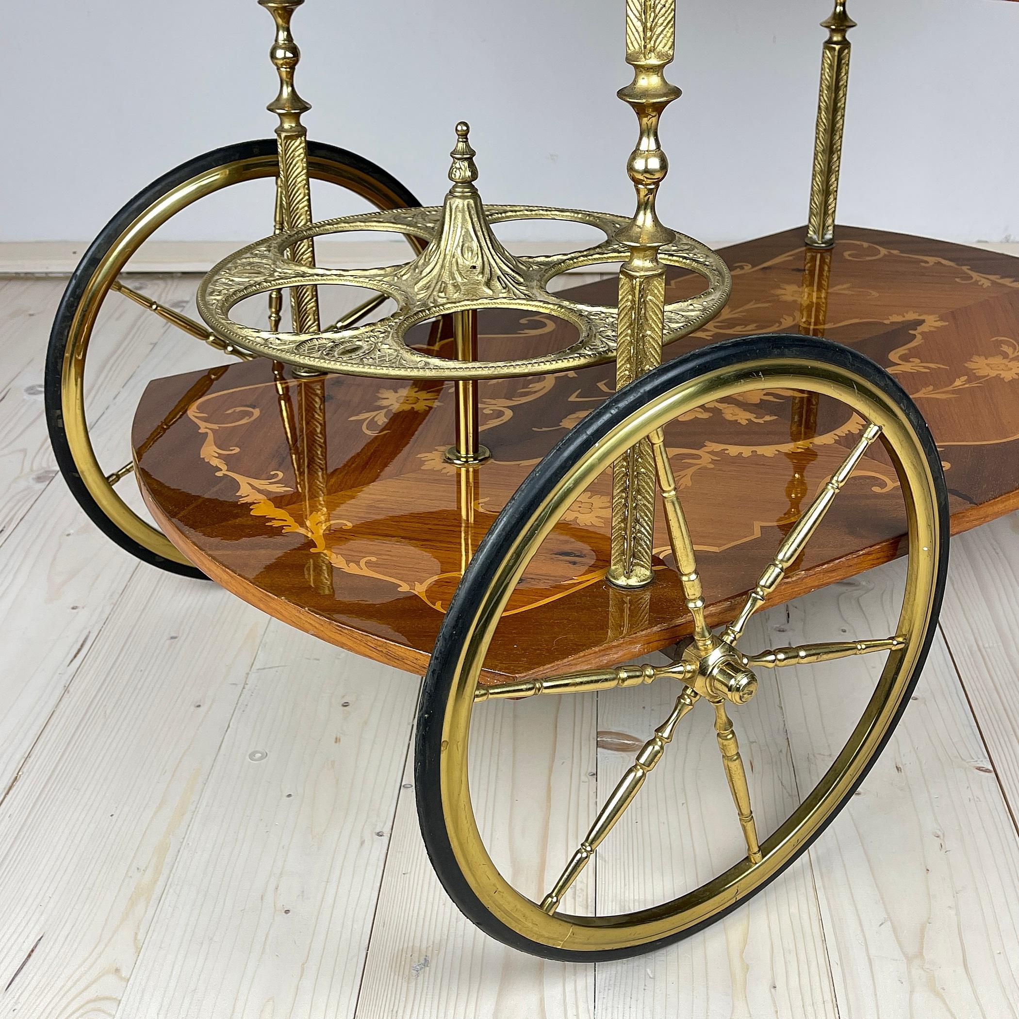20th Century Vintage Serving Bar Cart, Italy, 1950s