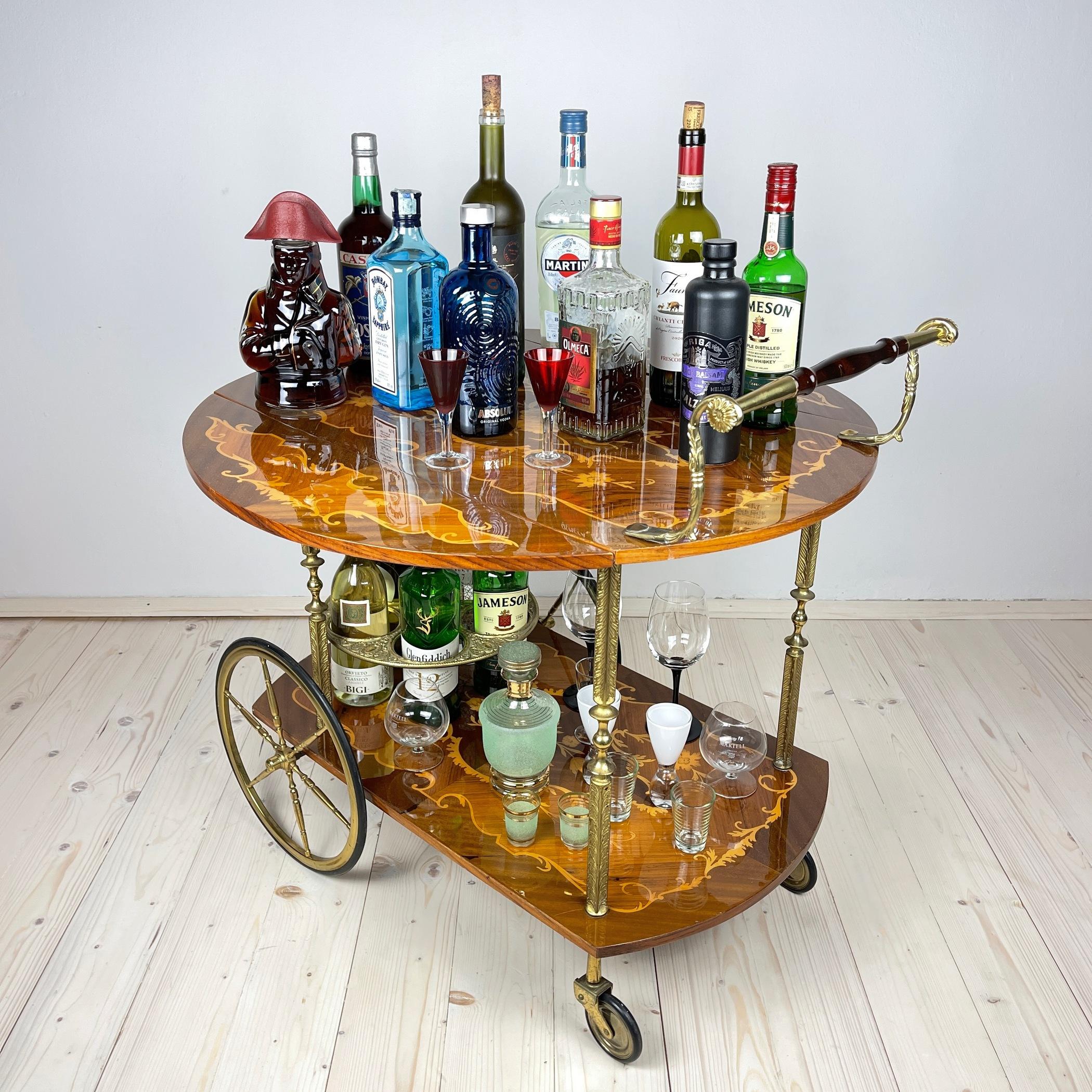 Vintage Serving Bar Cart, Italy, 1950s 2