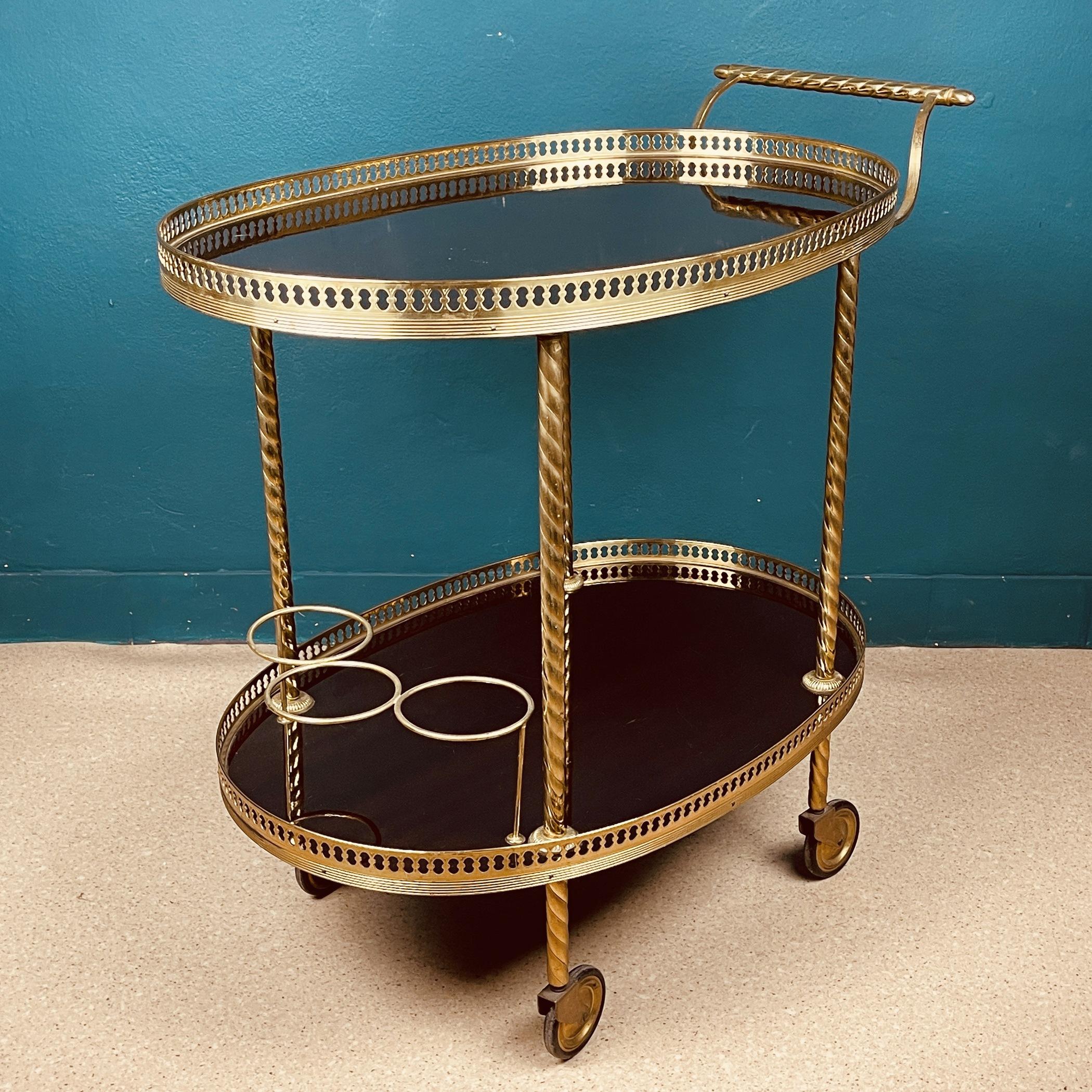 Italian Vintage Serving Bar Cart Italy 1960s