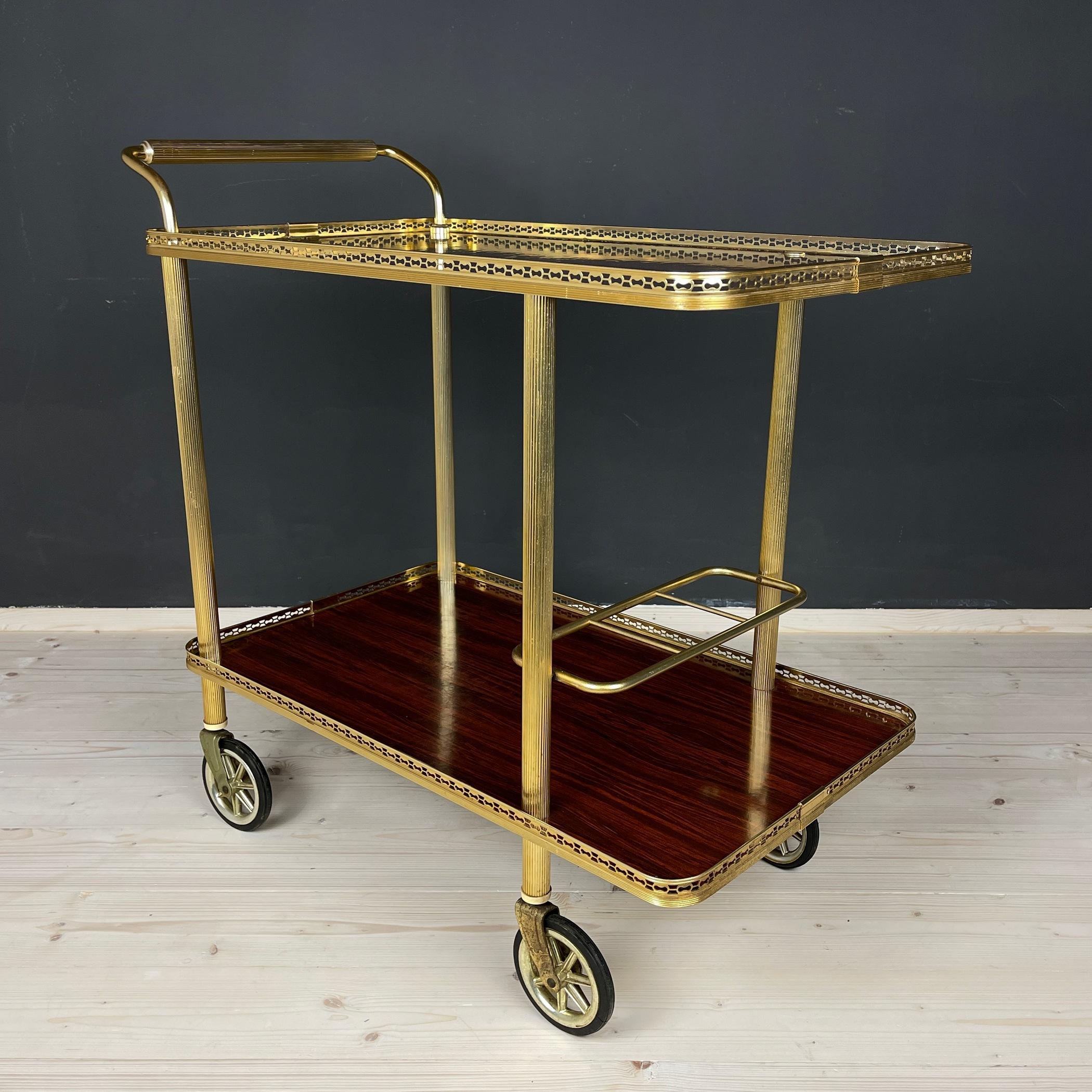 Italian Vintage Serving Bar Cart, Italy, 1970s For Sale