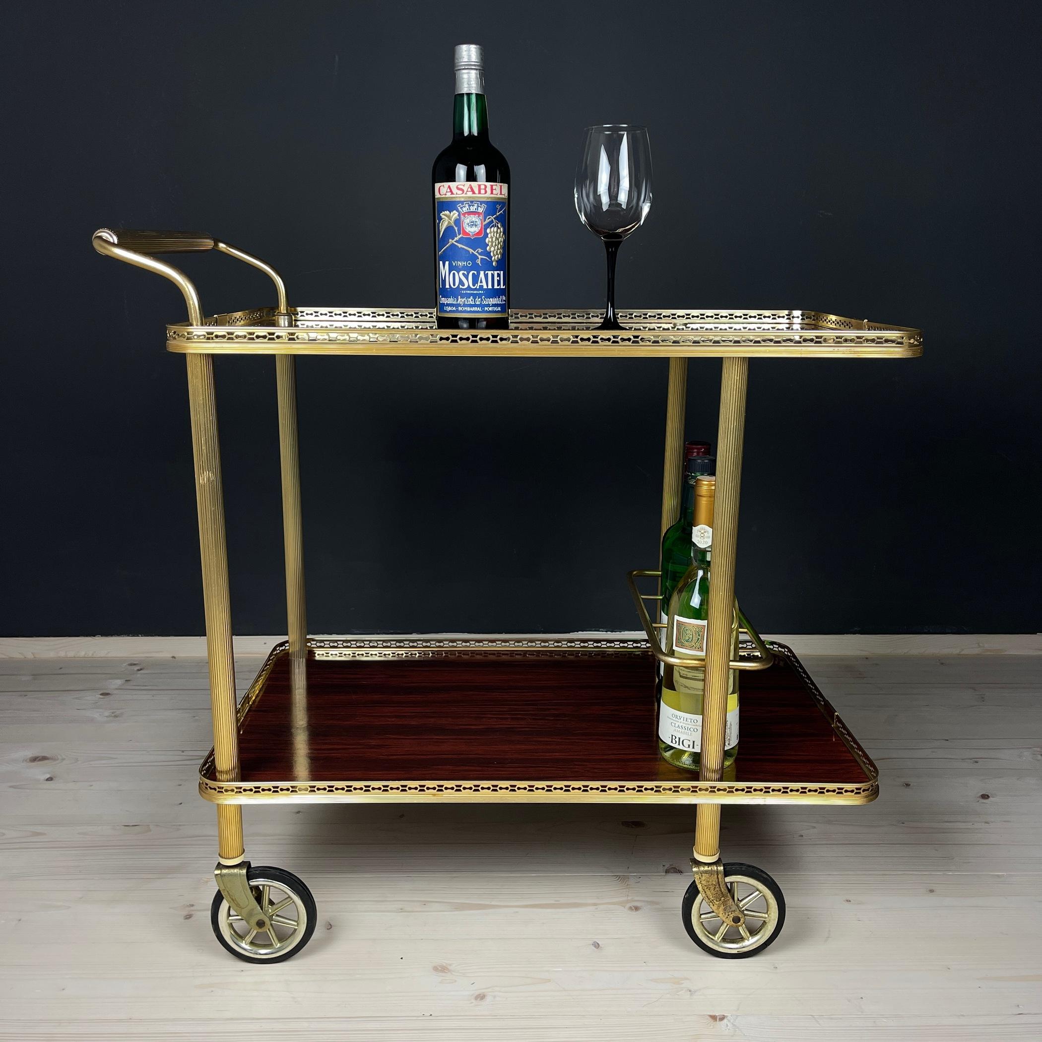 20th Century Vintage Serving Bar Cart, Italy, 1970s For Sale